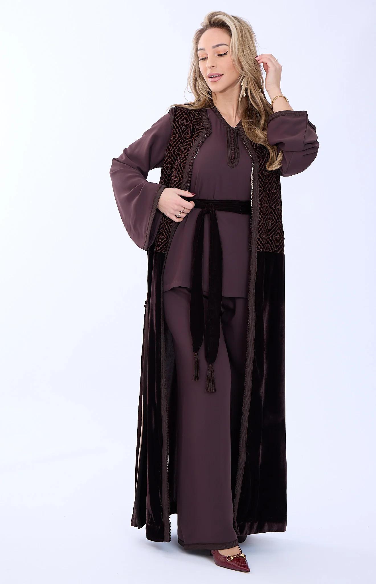Caftan Aneesa Brown - Image 3
