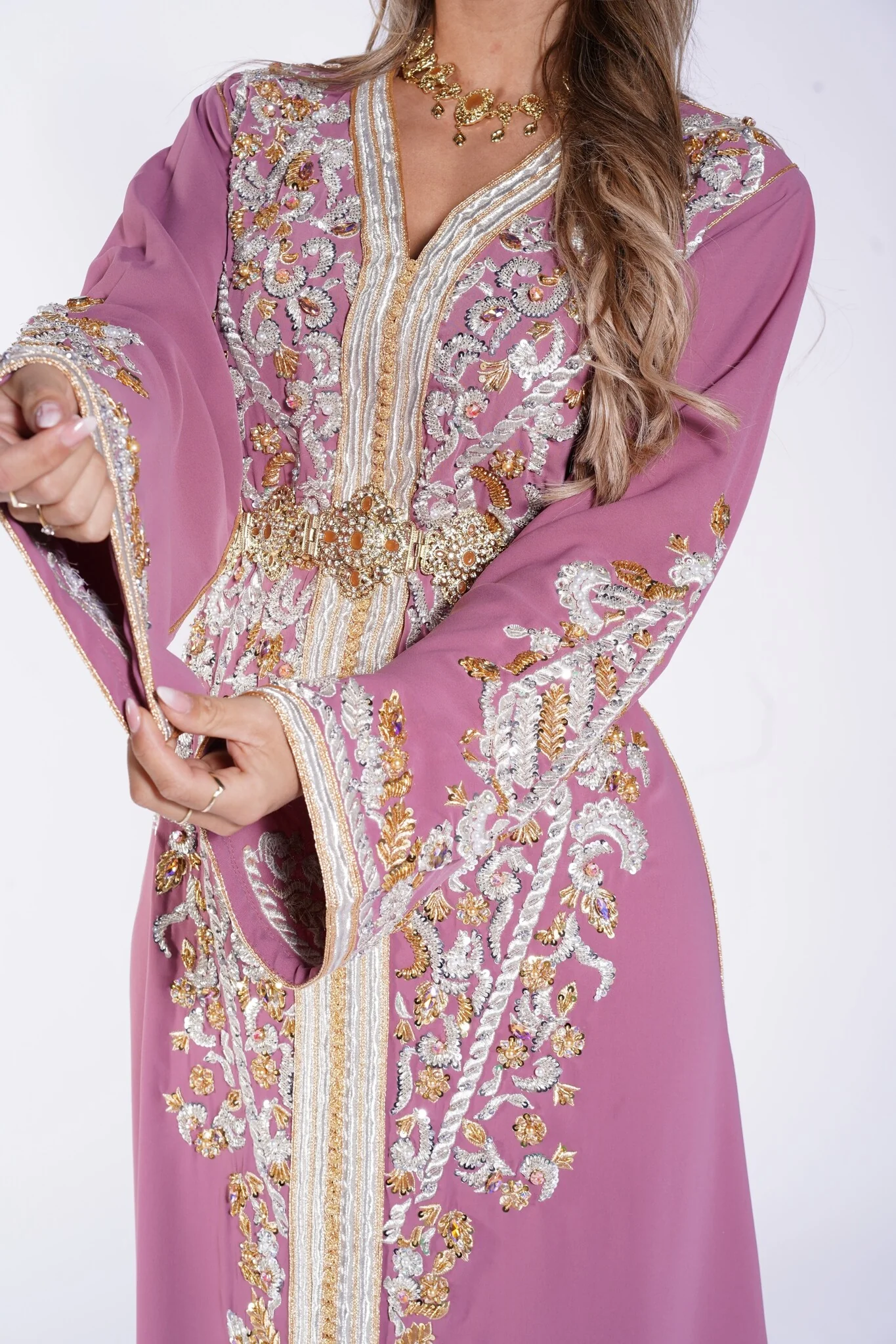 Caftan Ayanna Paleviolet pink - Image 4