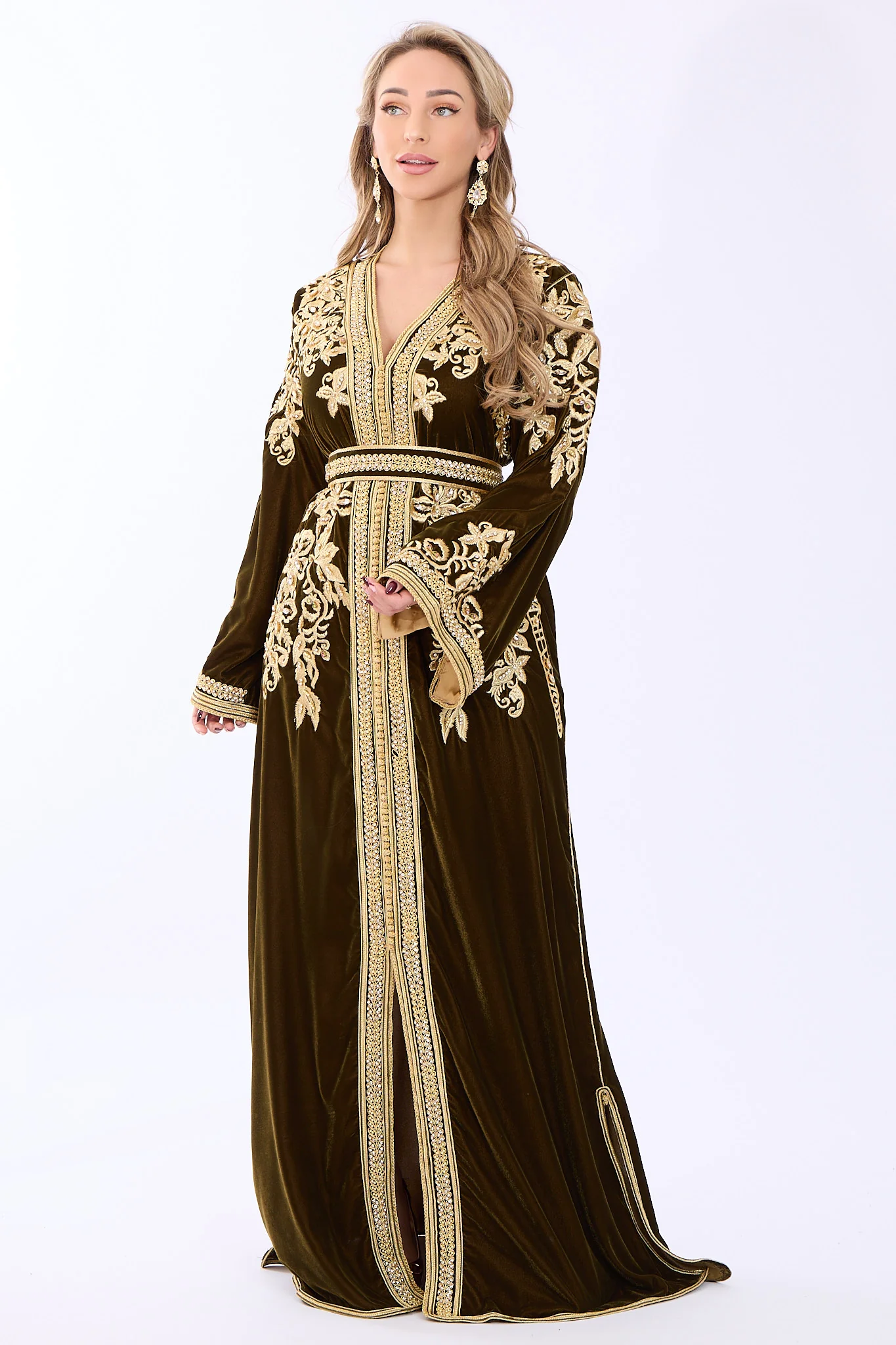 Caftan Bahar Olive Green - Image 2