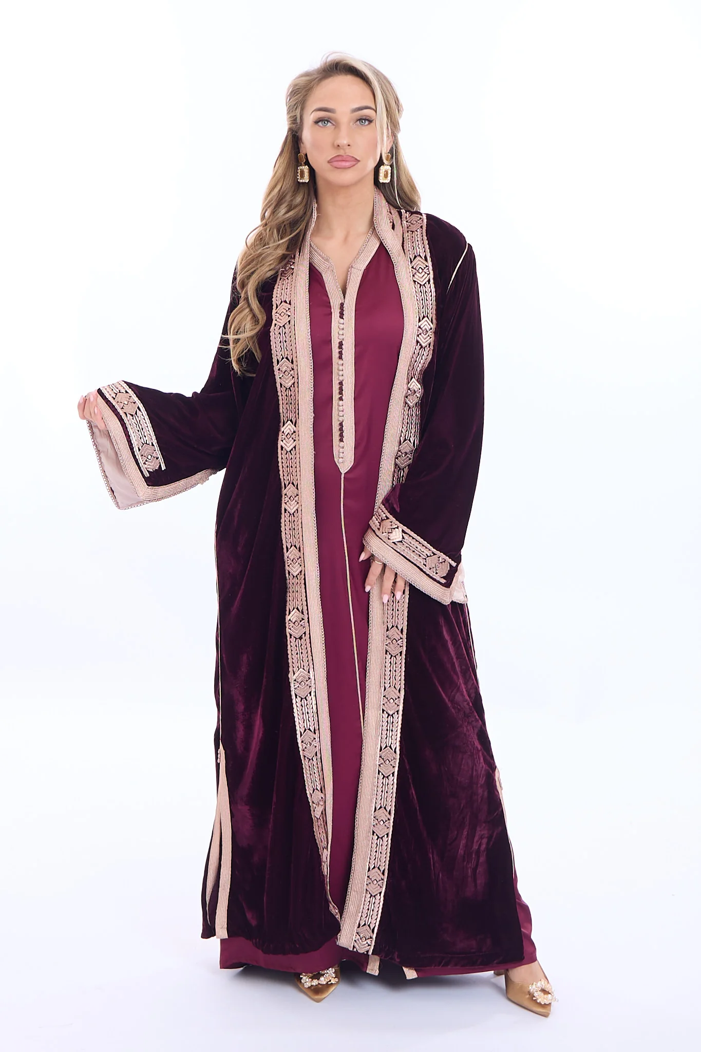 Caftan Ciyad Borderaux - Image 3