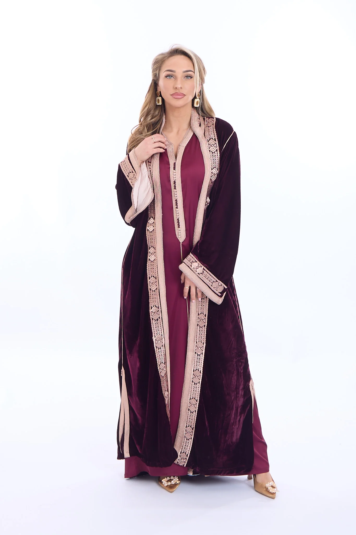 Caftan Ciyad Borderaux - Image 7