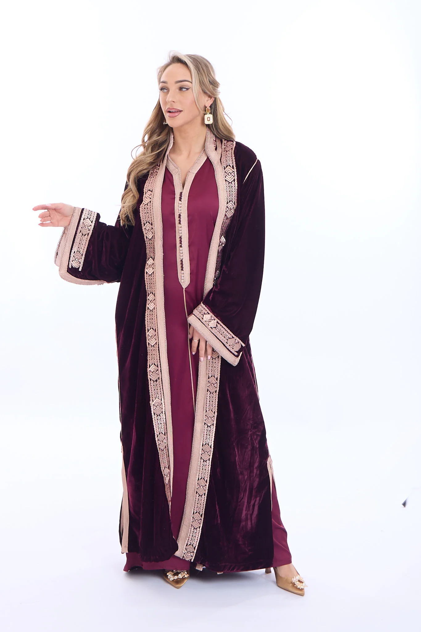 Caftan Ciyad Borderaux - Image 8