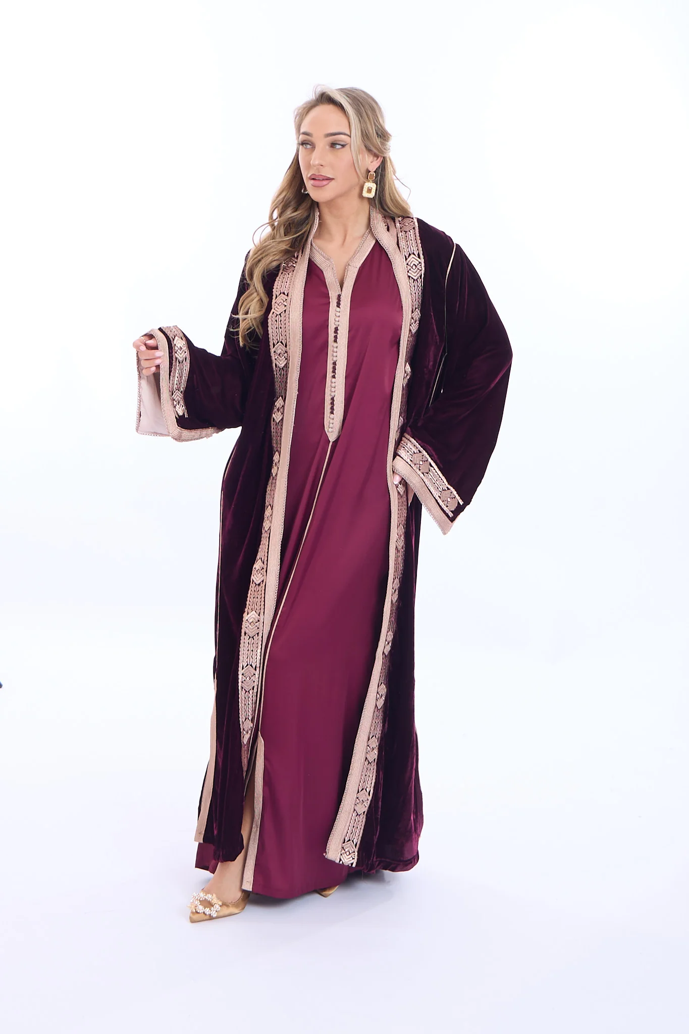 Caftan Ciyad Borderaux - Image 9