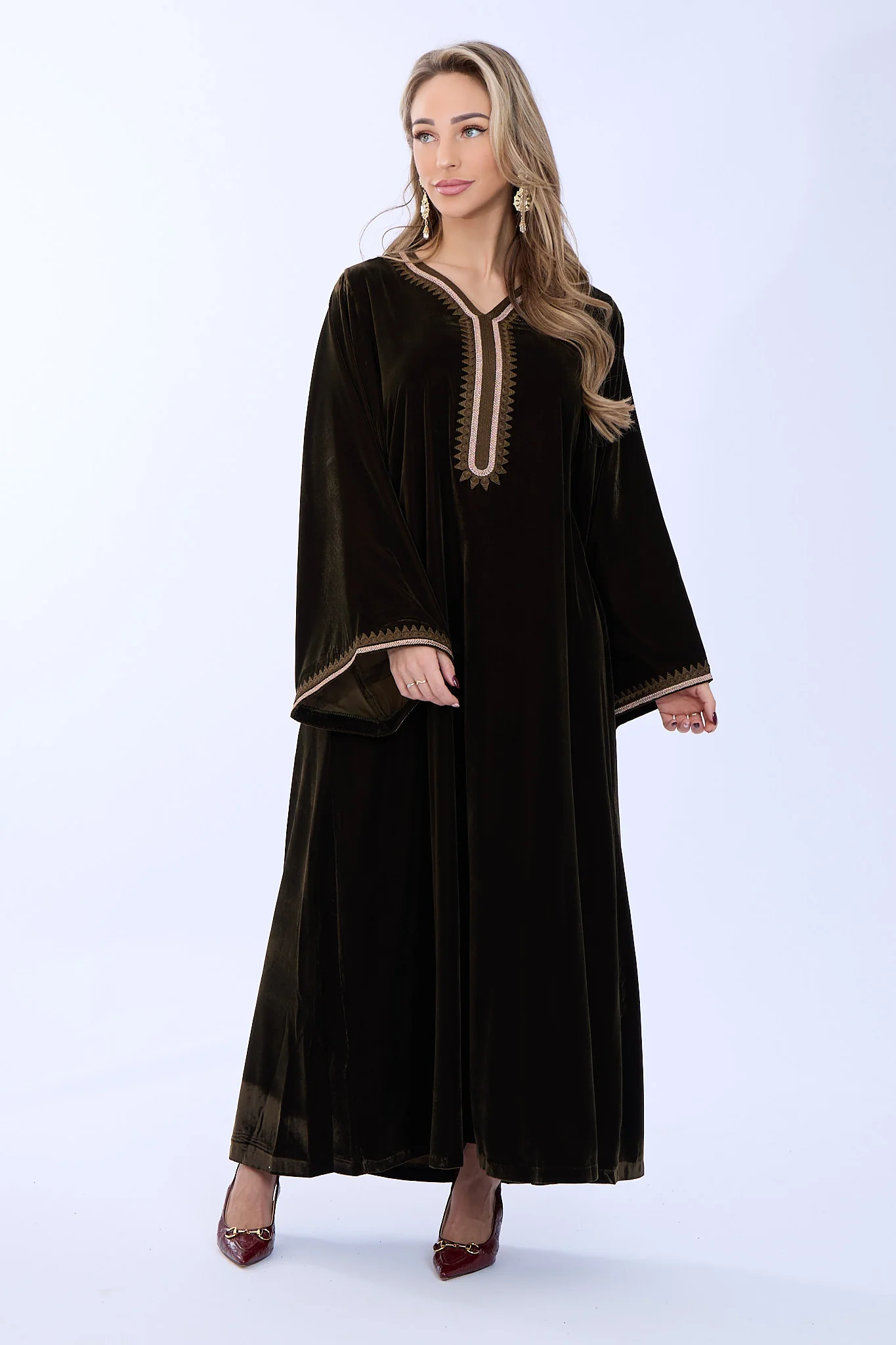 Caftan Dania Olive Green - Image 2