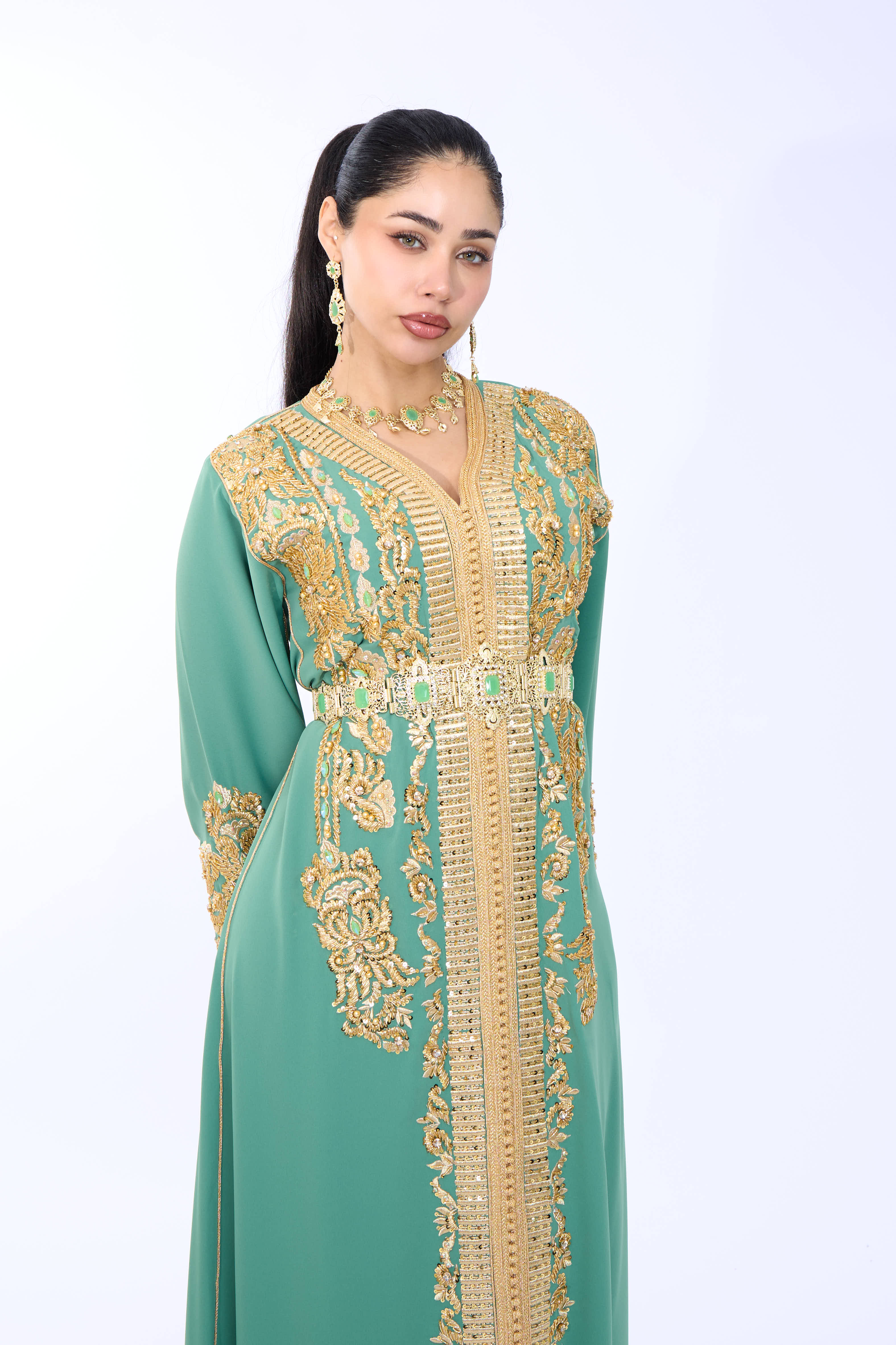 Caftan Diyana Darkseagreen - Image 3