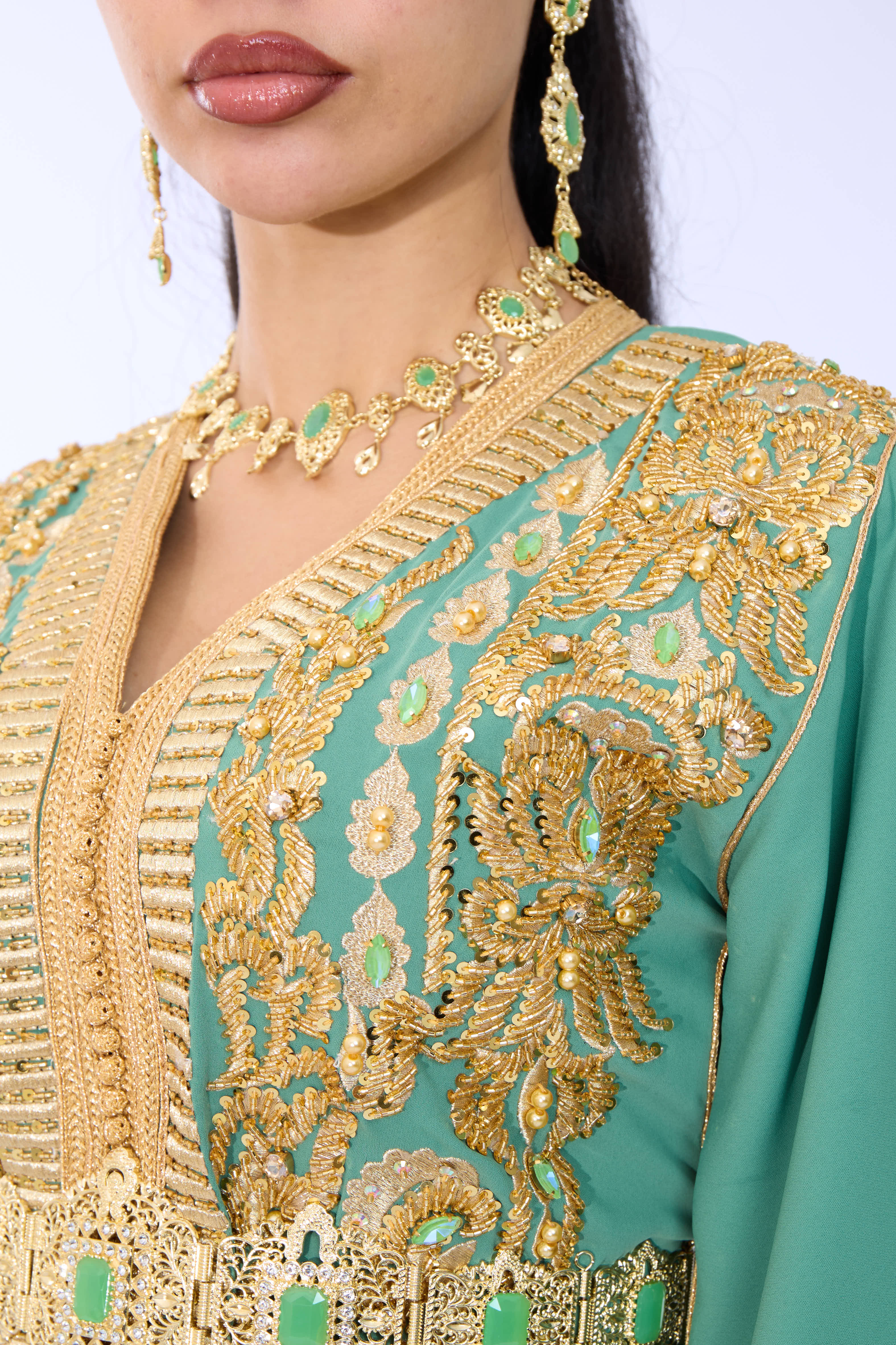 Caftan Diyana Darkseagreen - Image 4