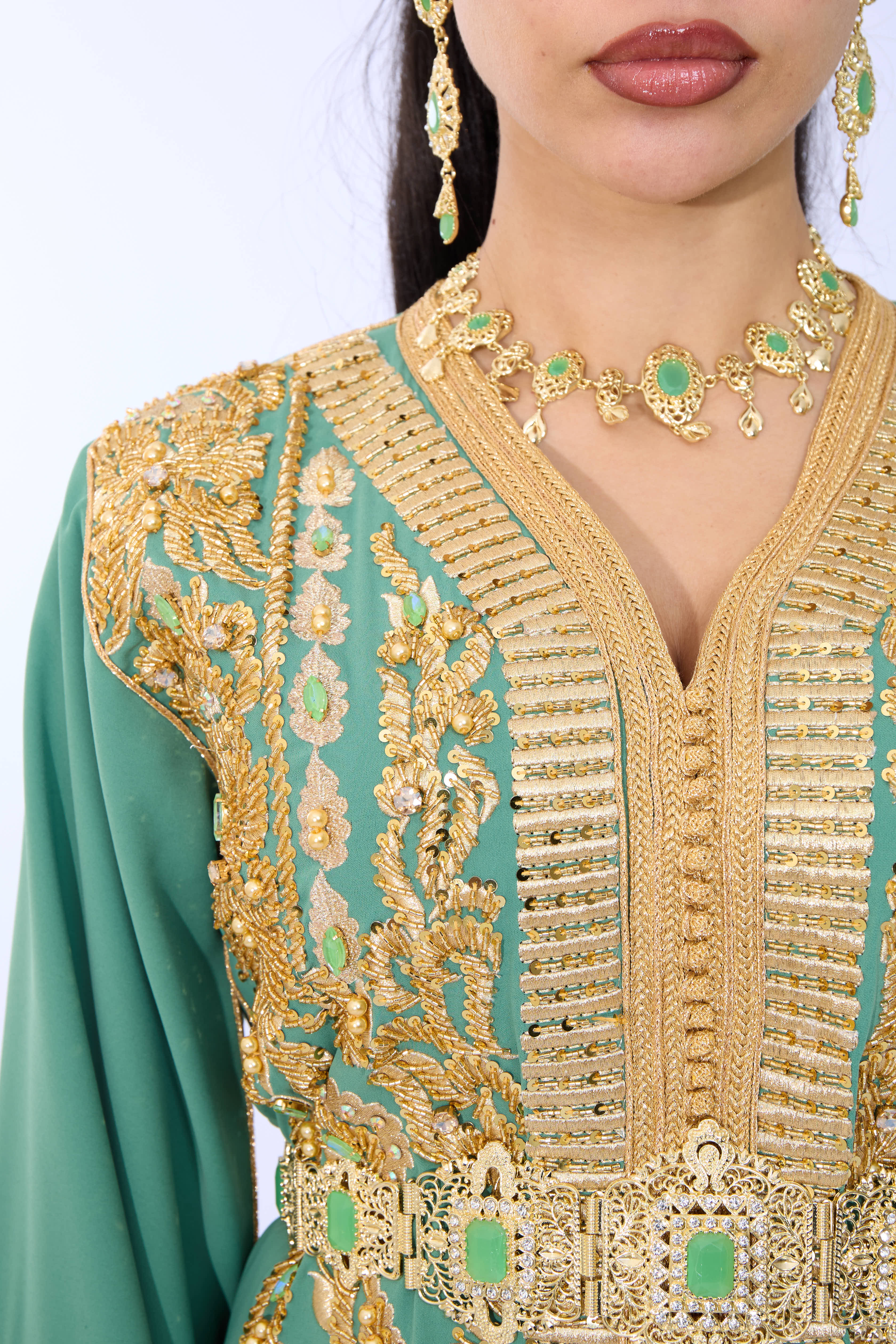Caftan Diyana Darkseagreen - Image 5