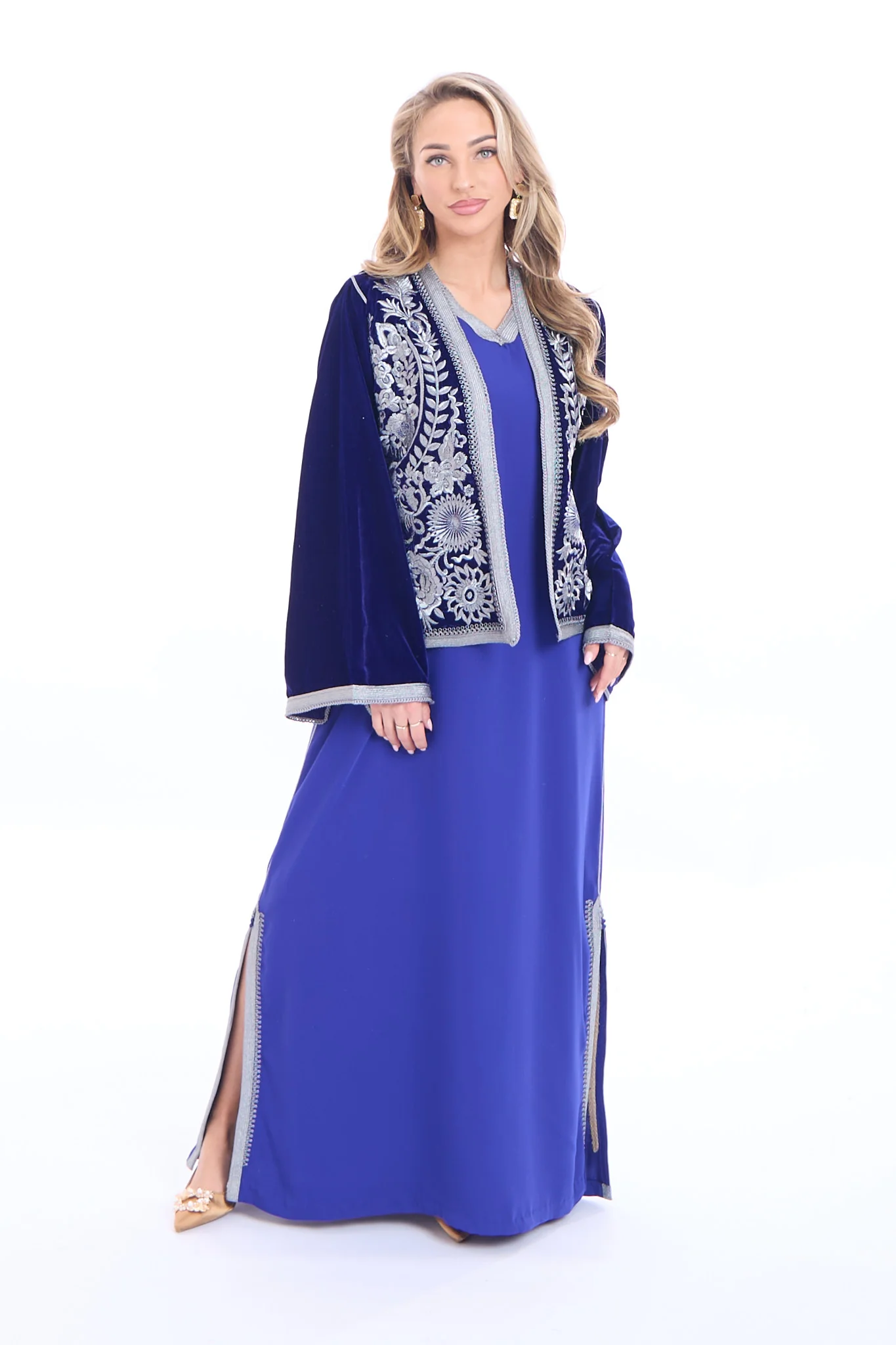Caftan Fajr Royalblue/Silver - Image 2