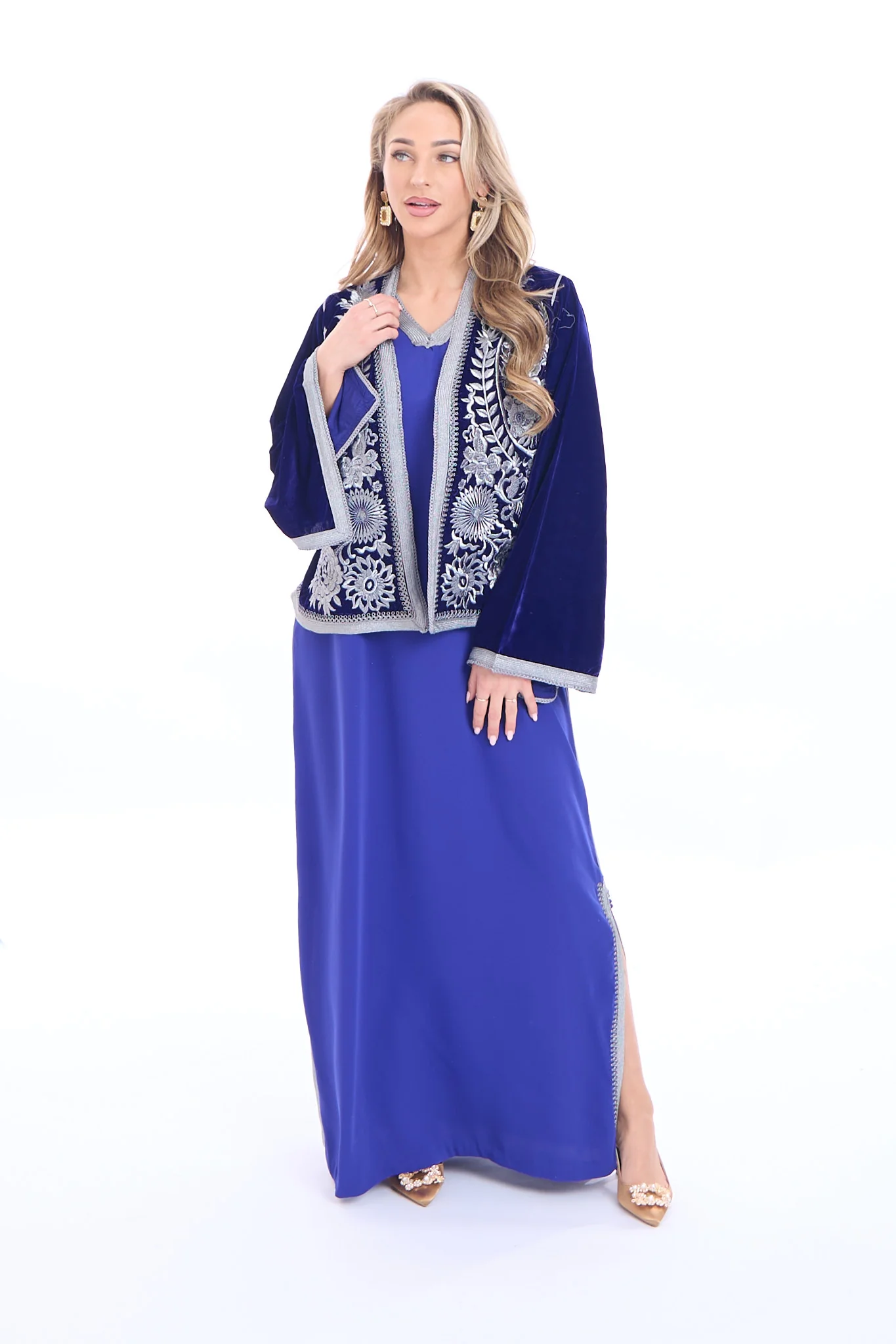 Caftan Fajr Royalblue/Silver - Image 4
