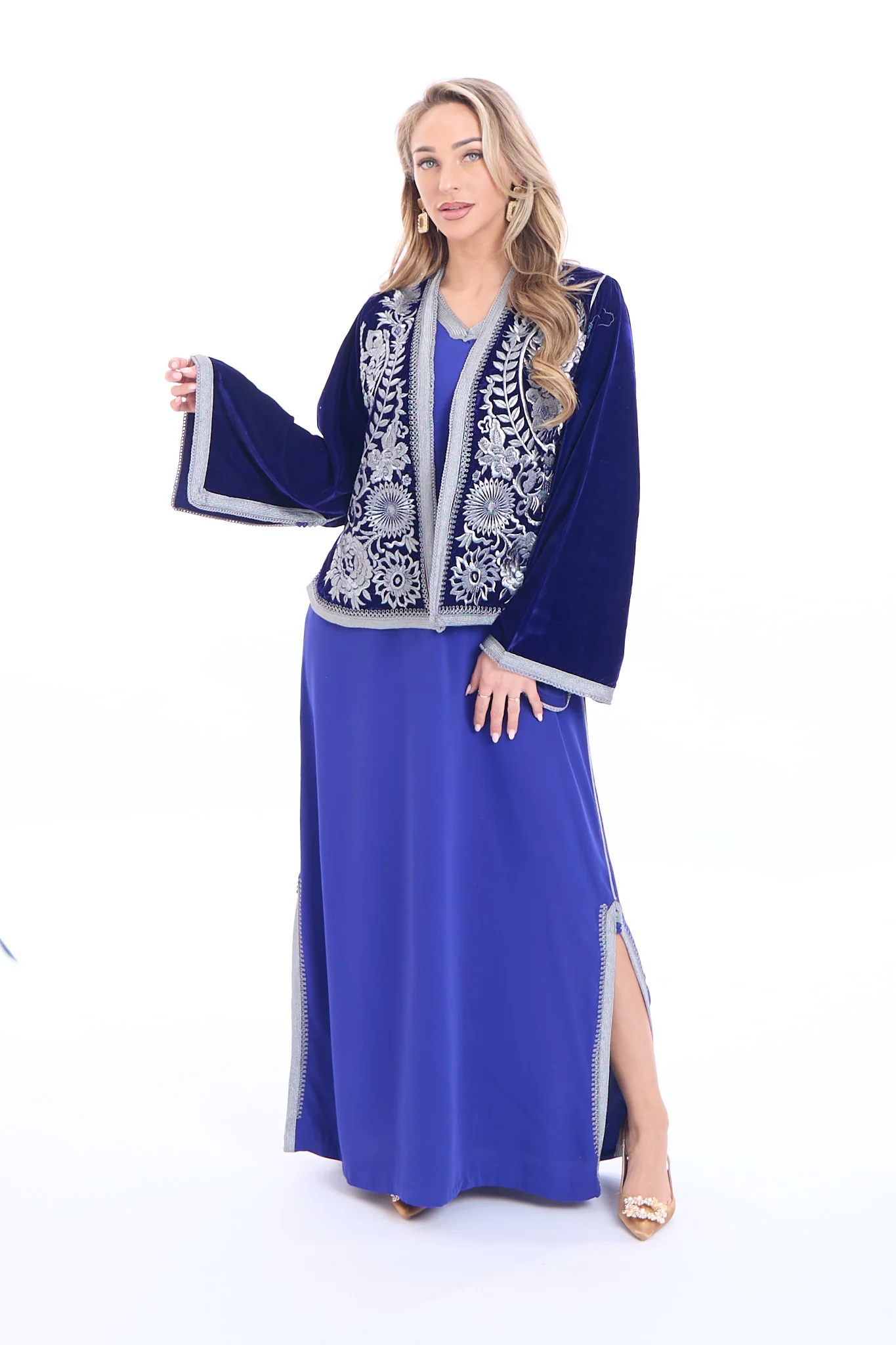 Caftan Fajr Royalblue/Silver - Image 6