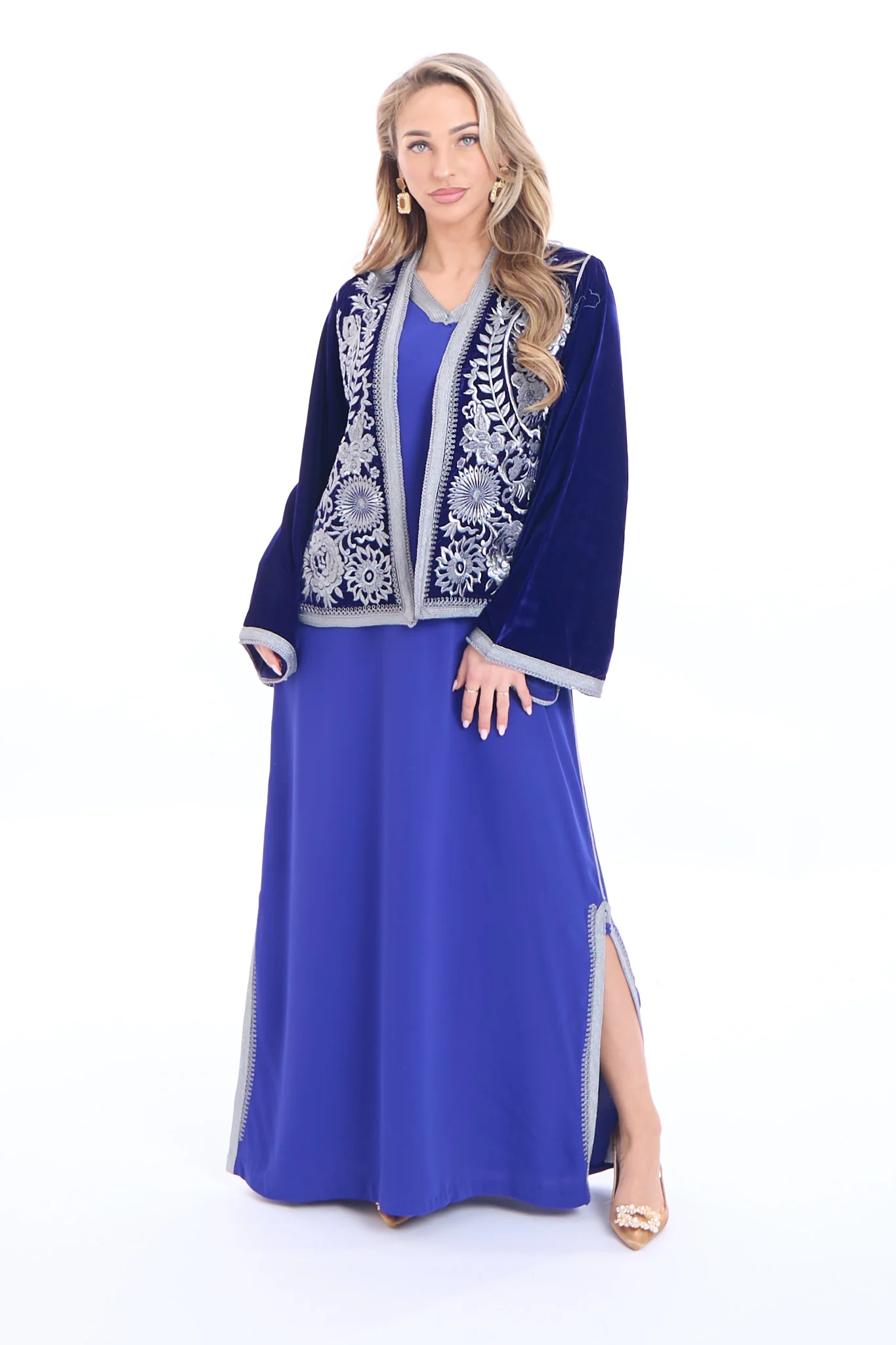 Caftan Fajr Royalblue/Silver - Image 7