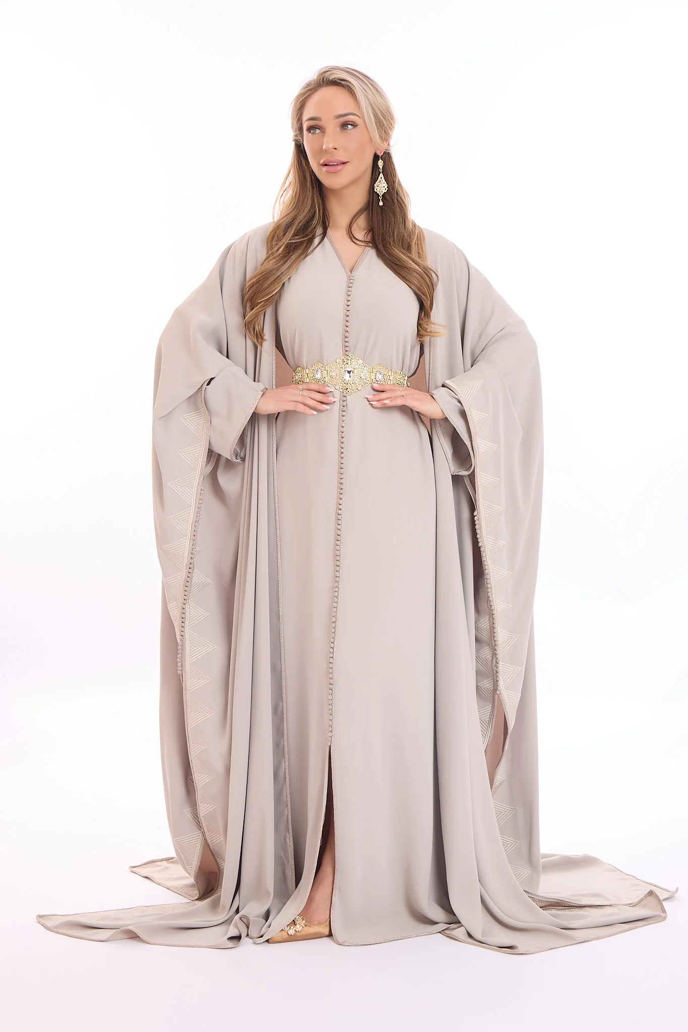 Caftan Fatin Beige - Image 3