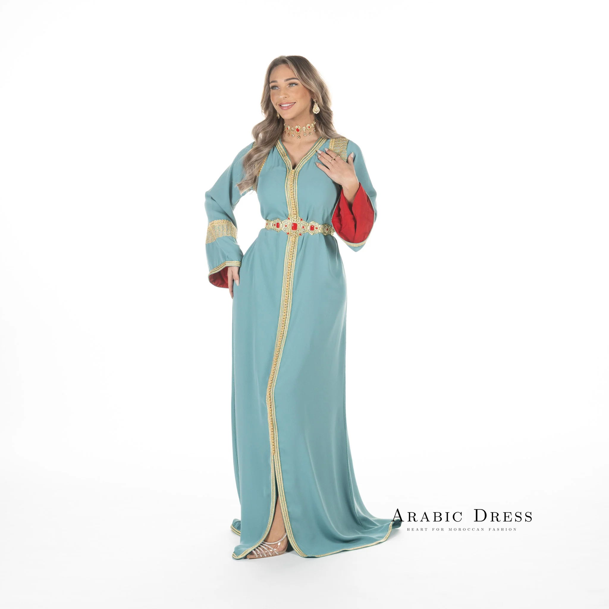 Caftan Hafsa Darkseagreen - Image 10