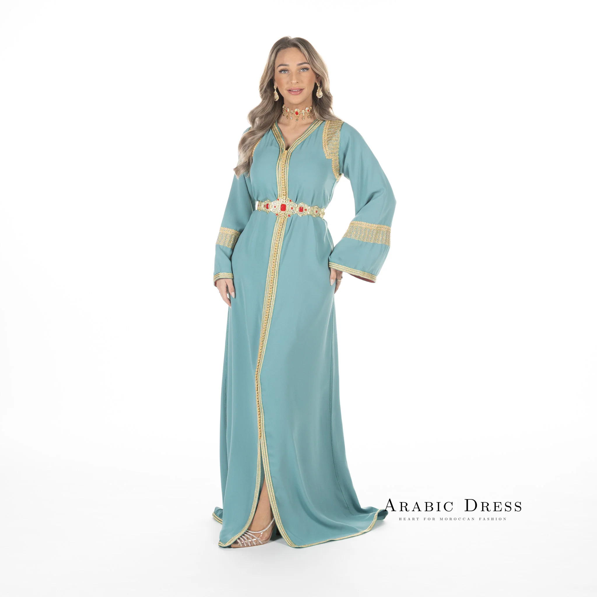 Caftan Hafsa Darkseagreen - Image 11