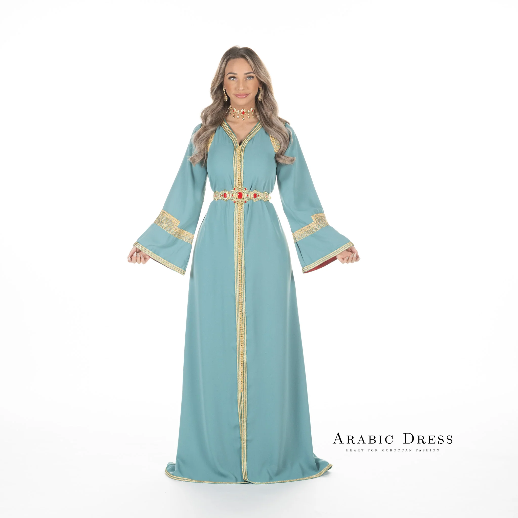 Caftan Hafsa Darkseagreen - Image 12