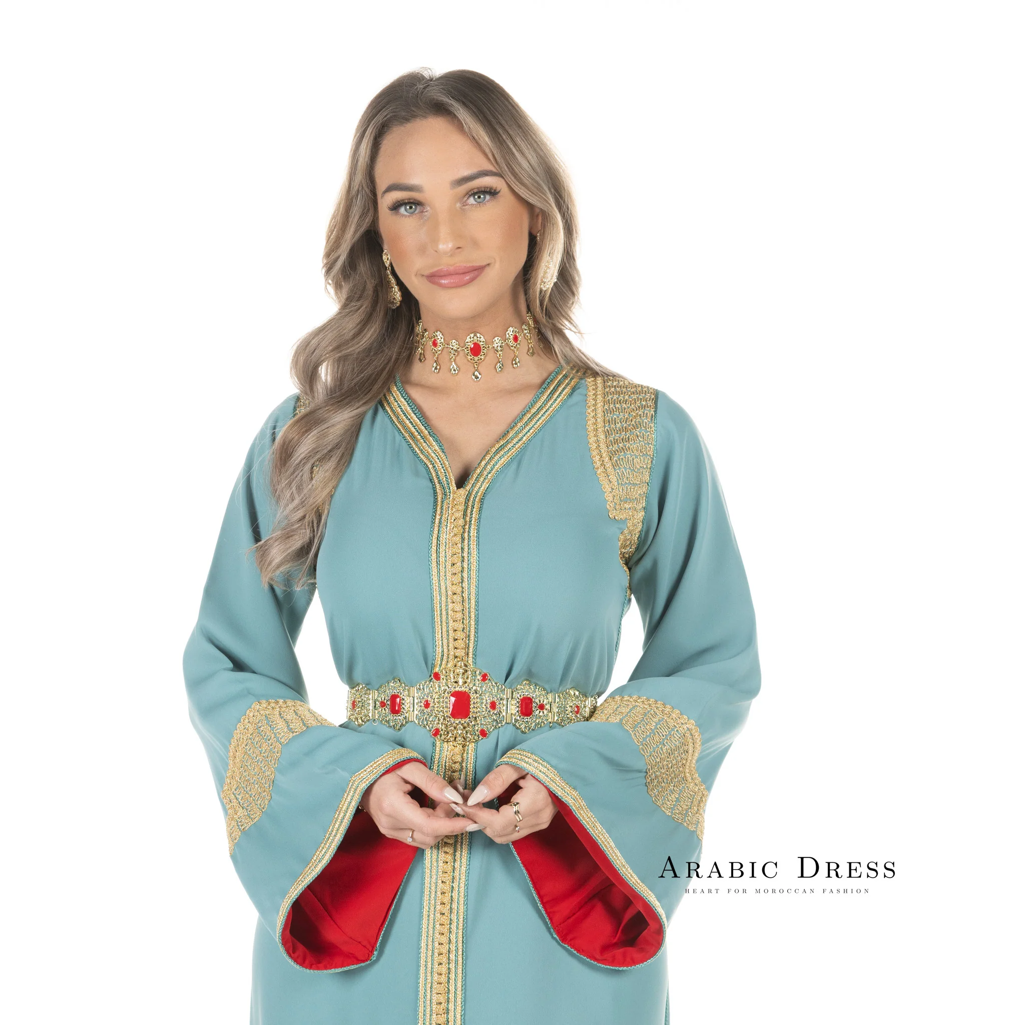 Caftan Hafsa Darkseagreen - Image 4
