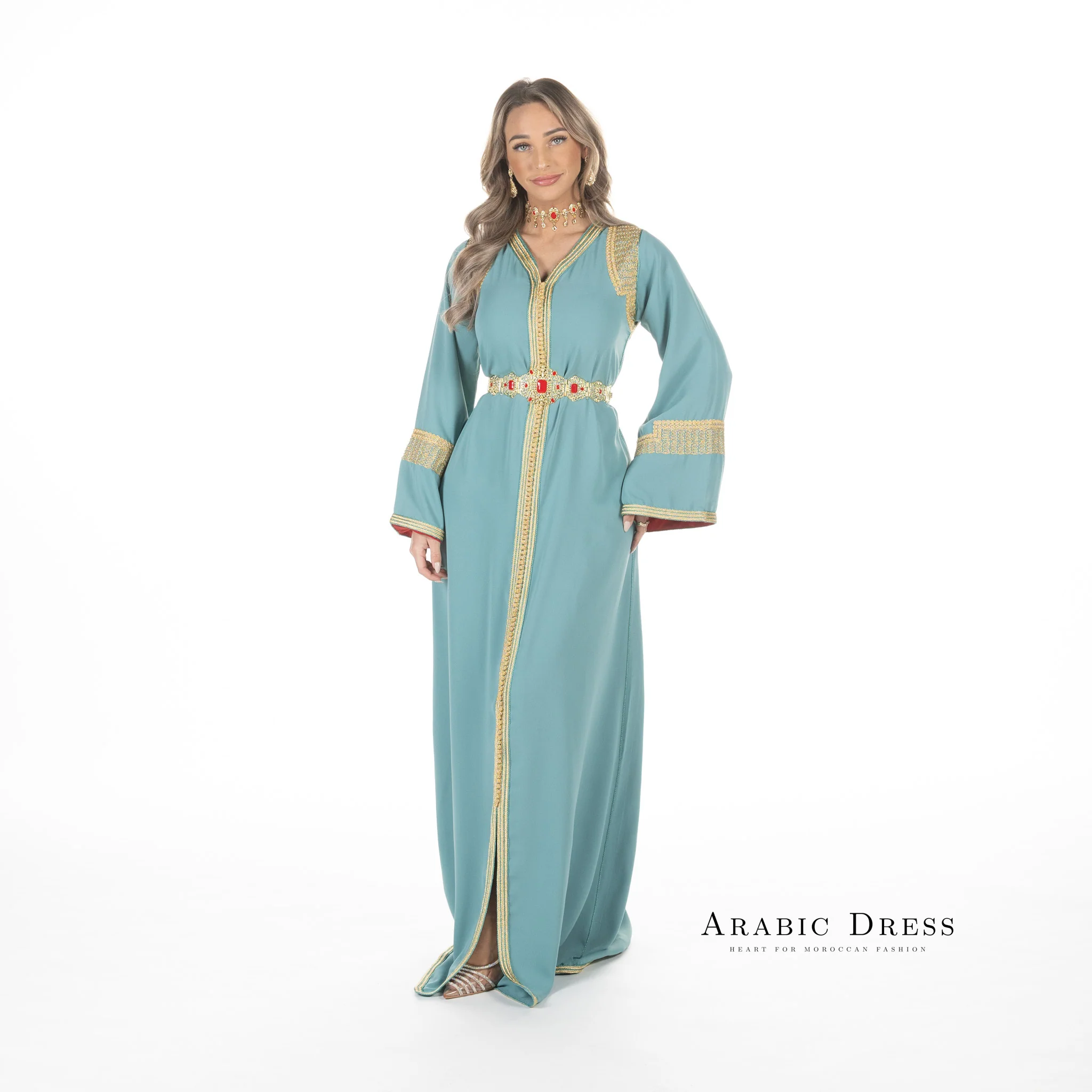 Caftan Hafsa Darkseagreen - Image 5