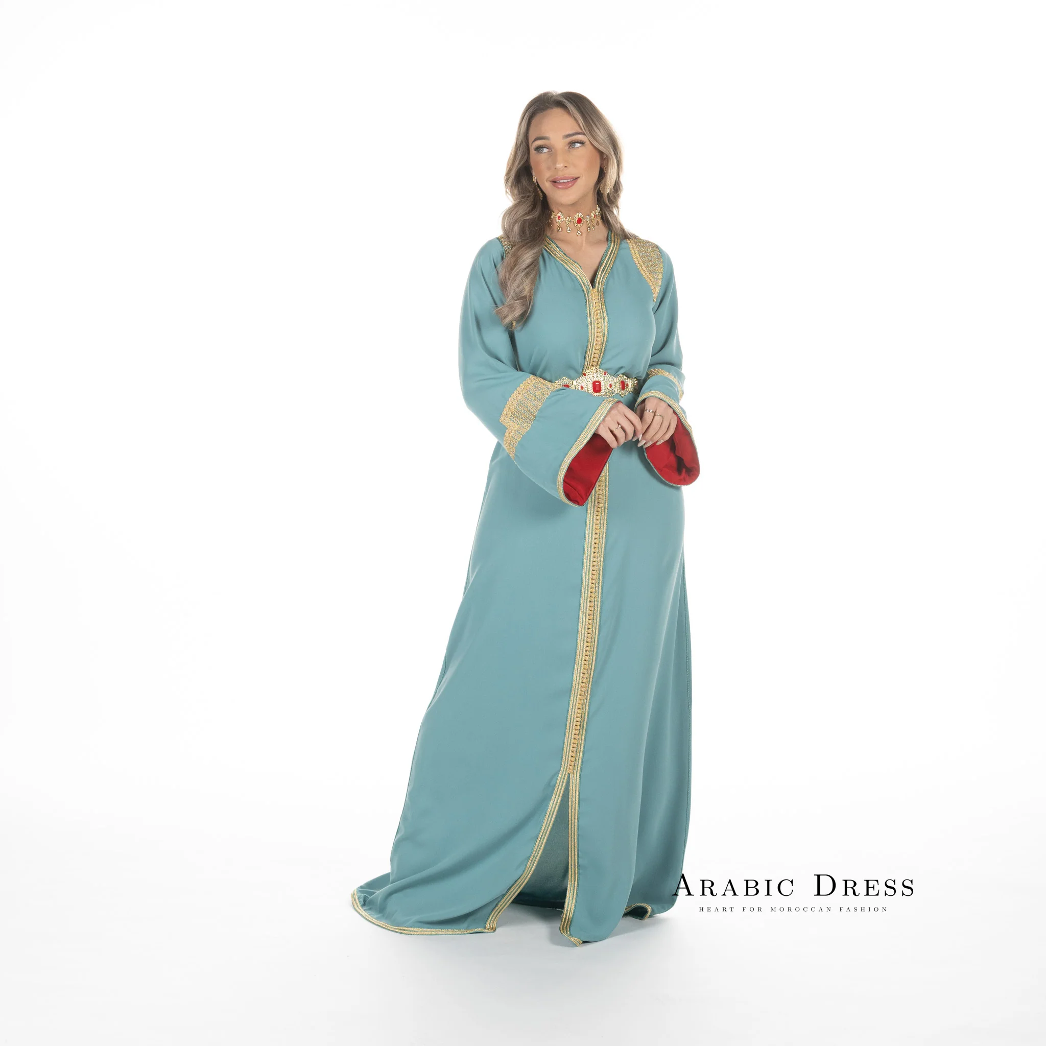 Caftan Hafsa Darkseagreen - Image 6