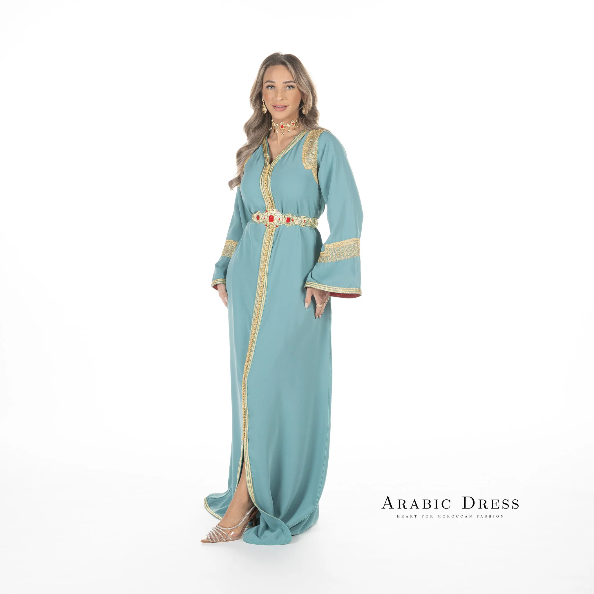 Caftan Hafsa Darkseagreen - Image 7