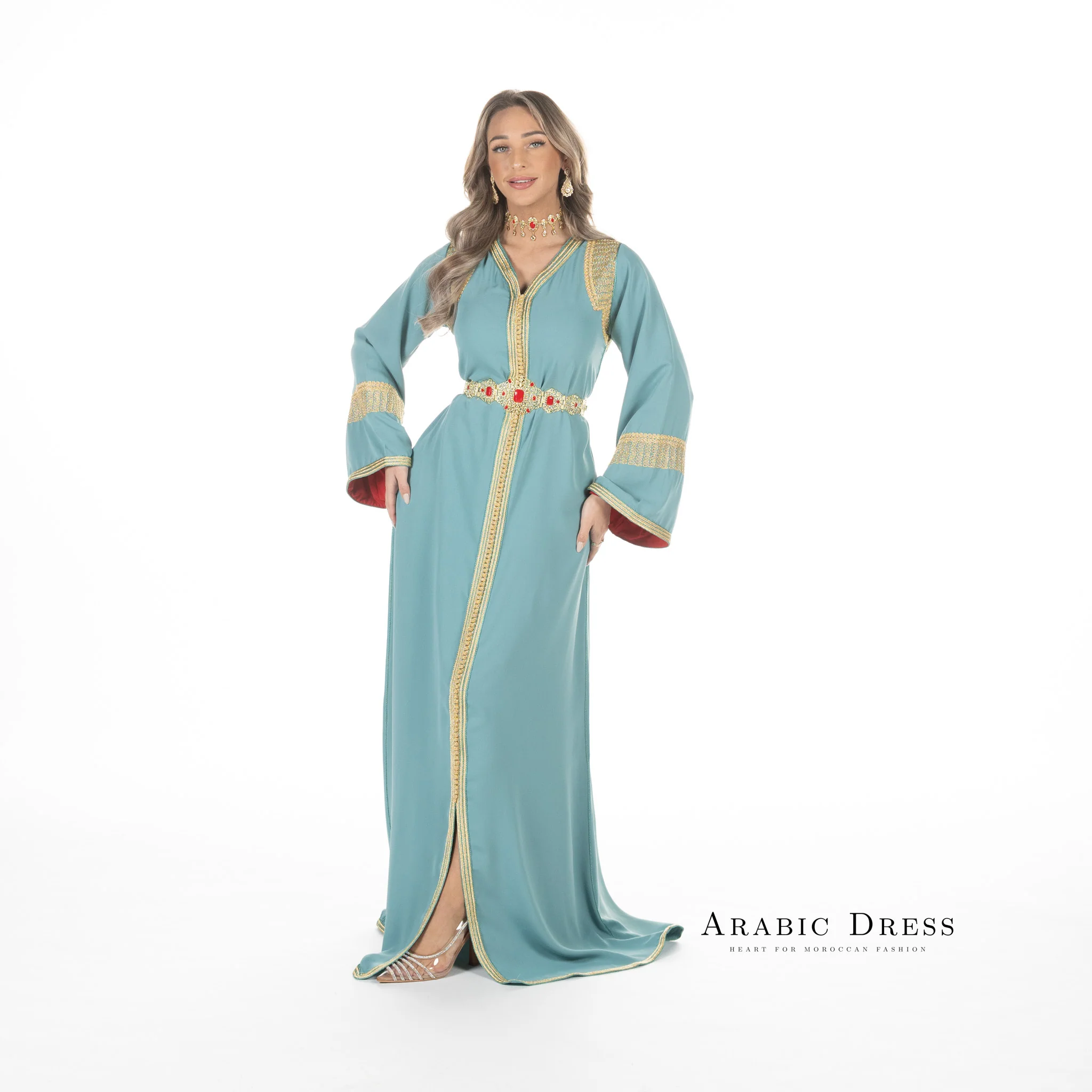 Caftan Hafsa Darkseagreen - Image 9