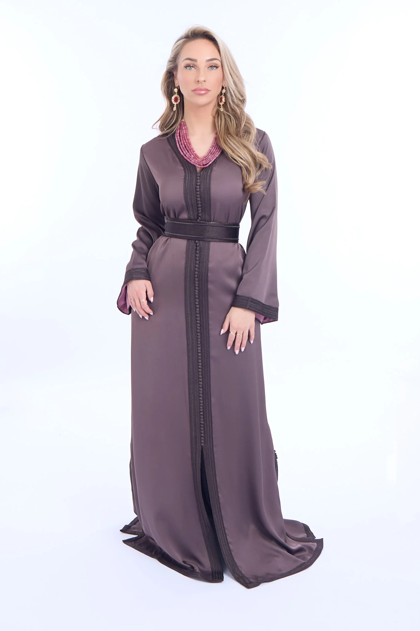 Caftan Imaan Coffee Brown - Image 4