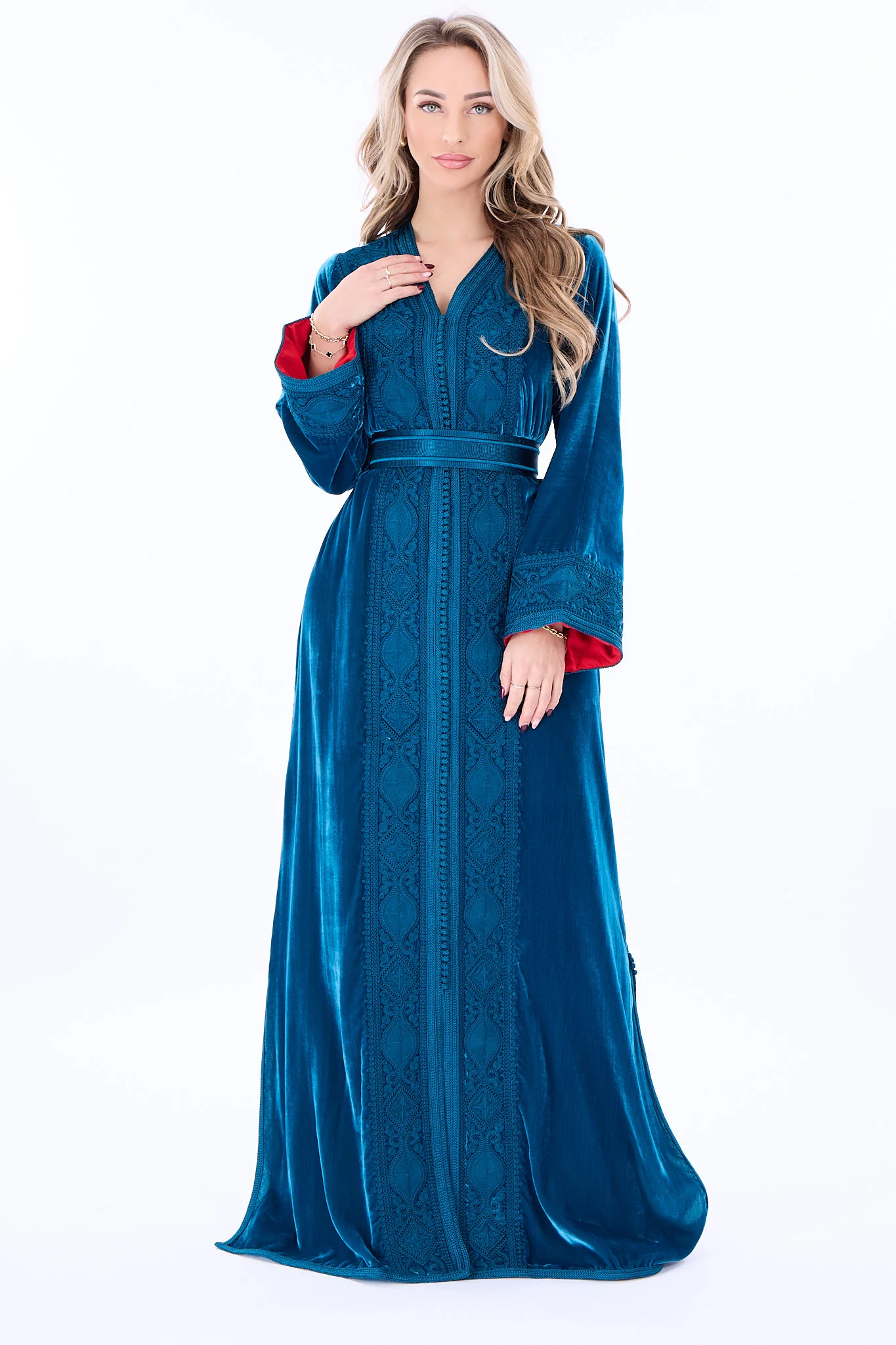 Caftan Ines Blue Petrol - Image 4