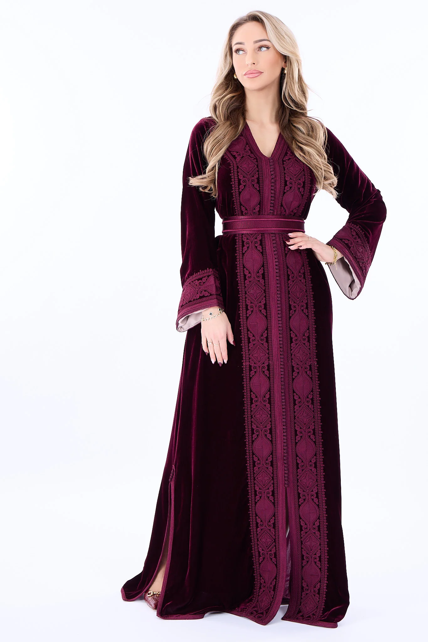 Caftan Ines Bordeaux - Image 4