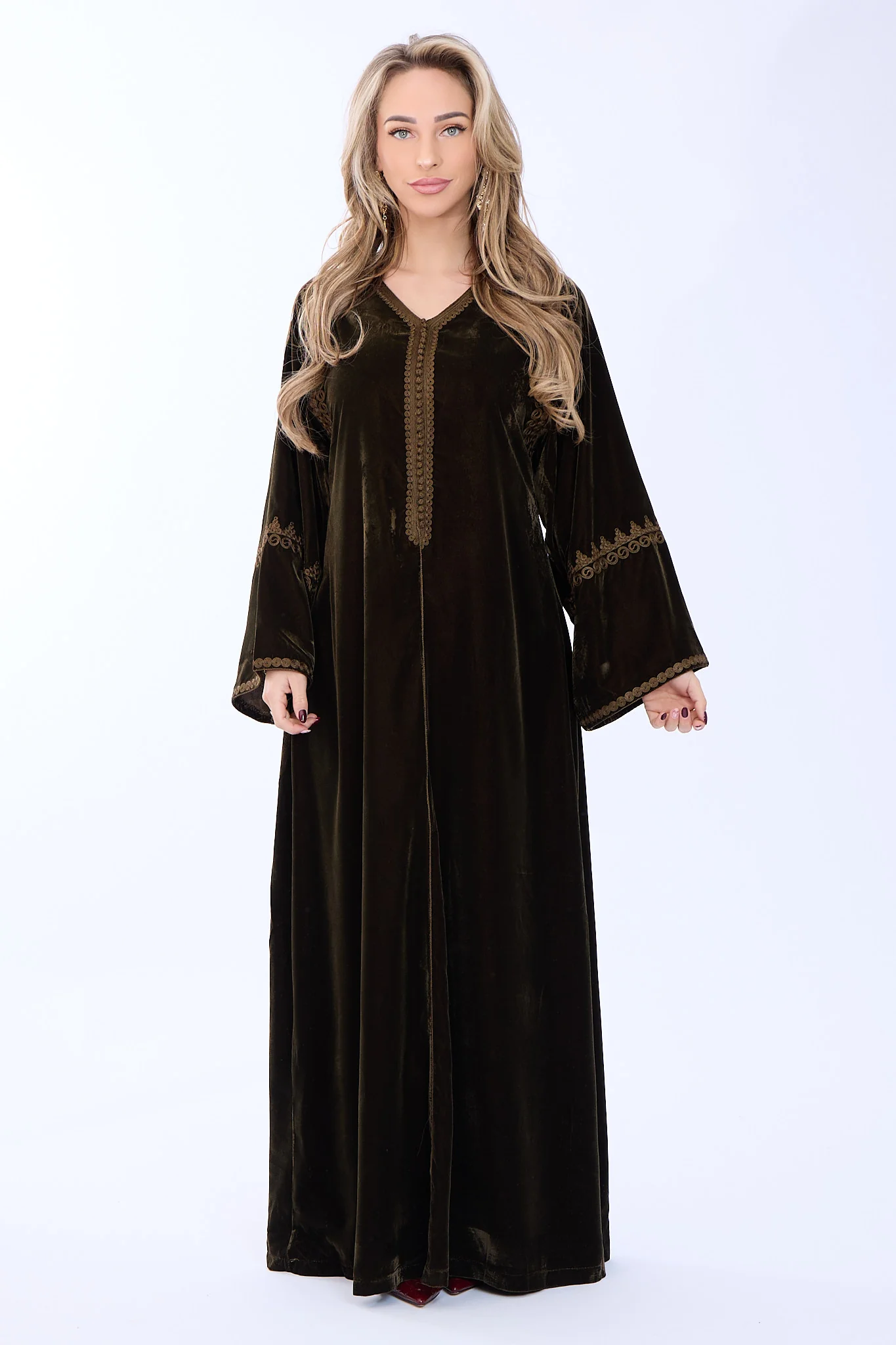 Caftan Majda Olive Green - Image 2