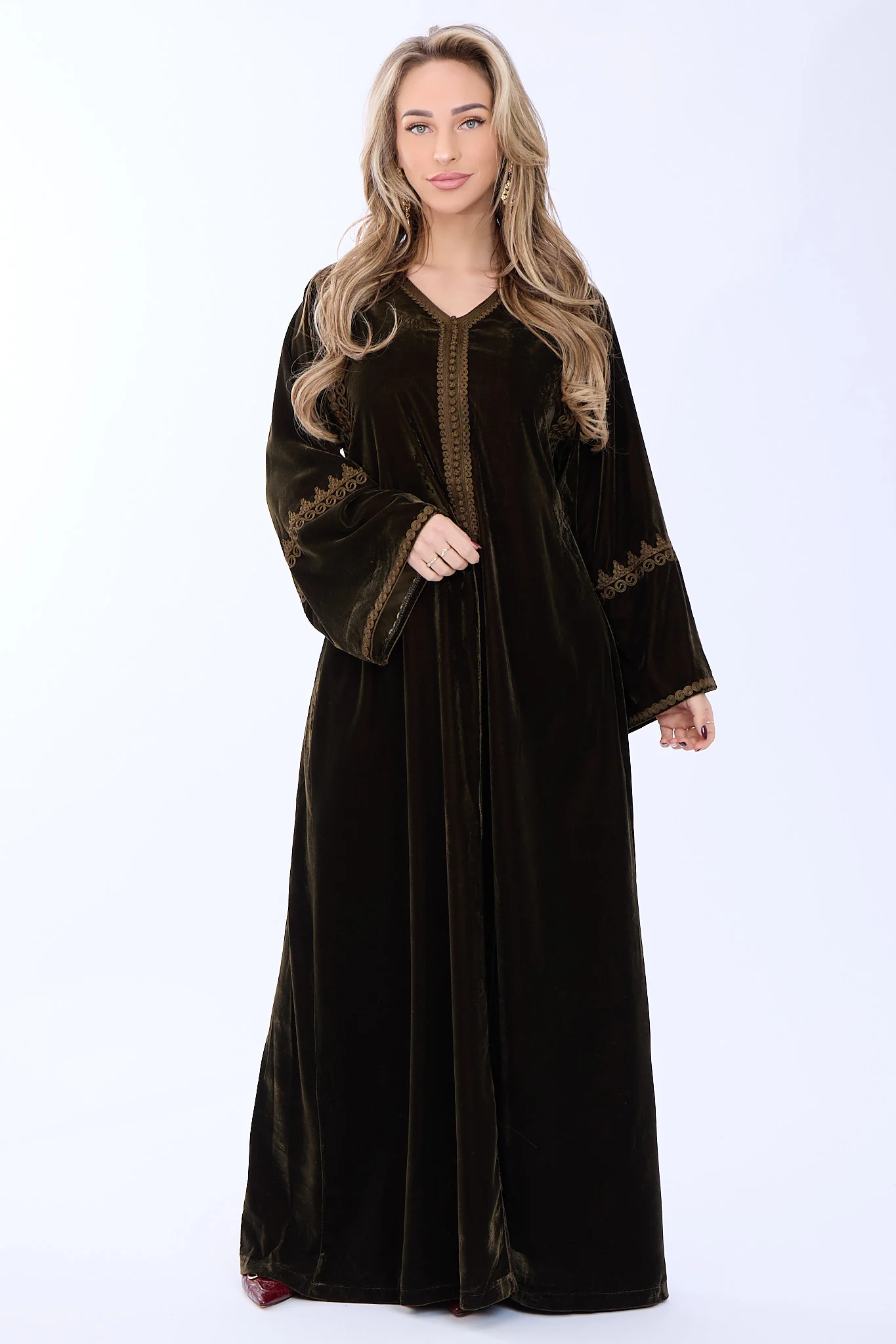 Caftan Majda Olive Green - Image 3