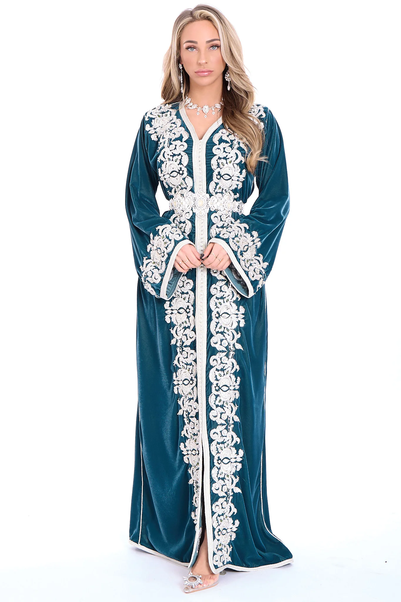 Caftan Marwa Blue Petrol - Image 2