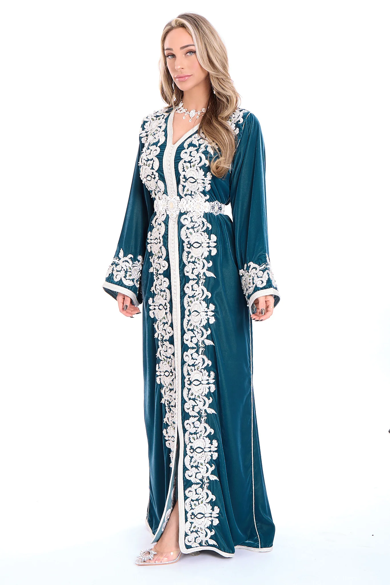 Caftan Marwa Blue Petrol - Image 5