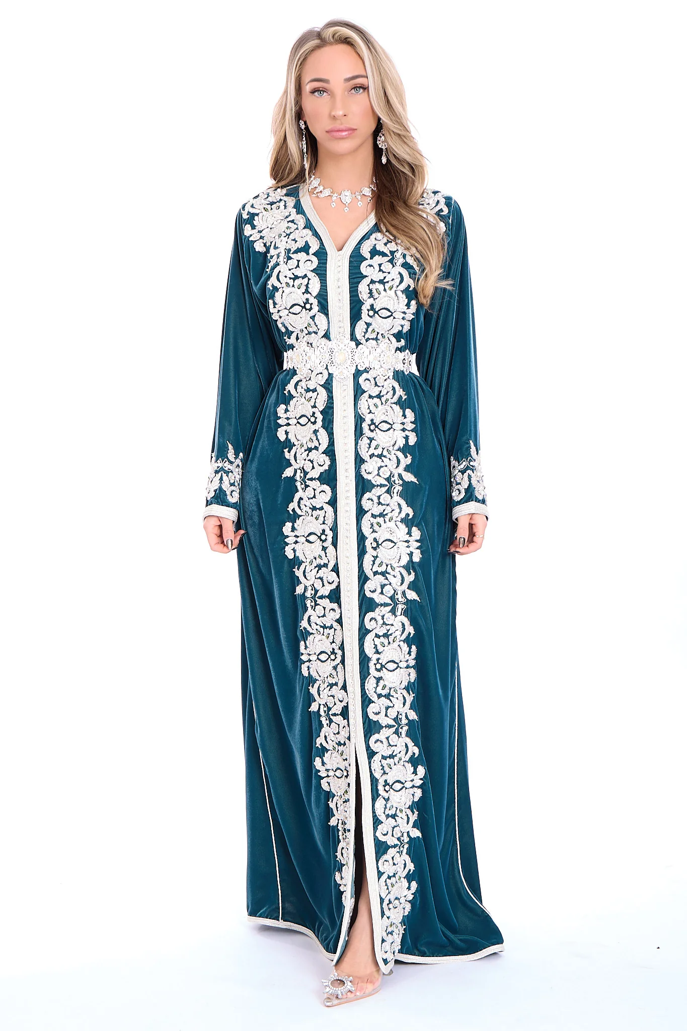 Caftan Marwa Blue Petrol - Image 6