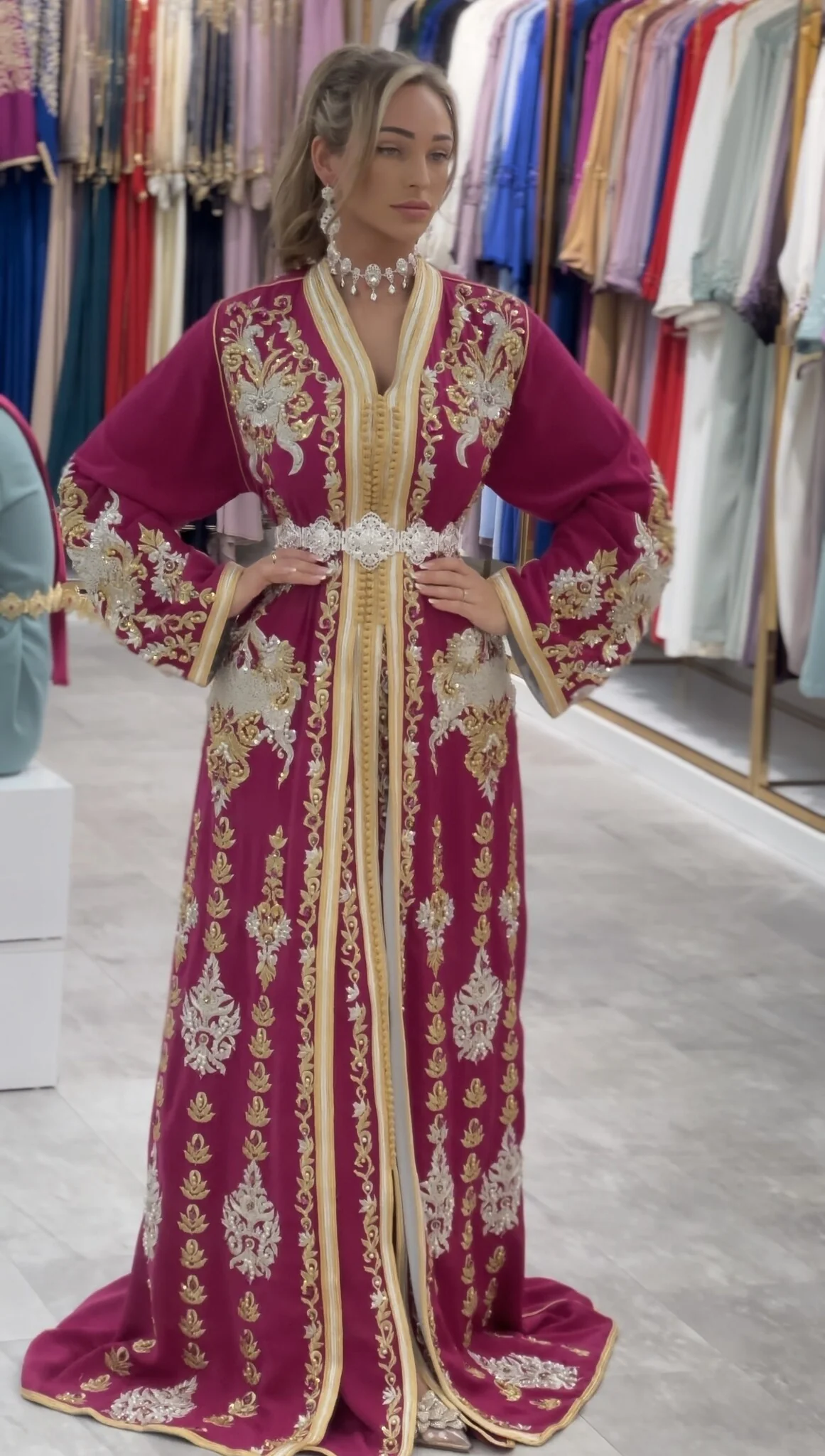 Caftan Nisrine Magenta - Image 3