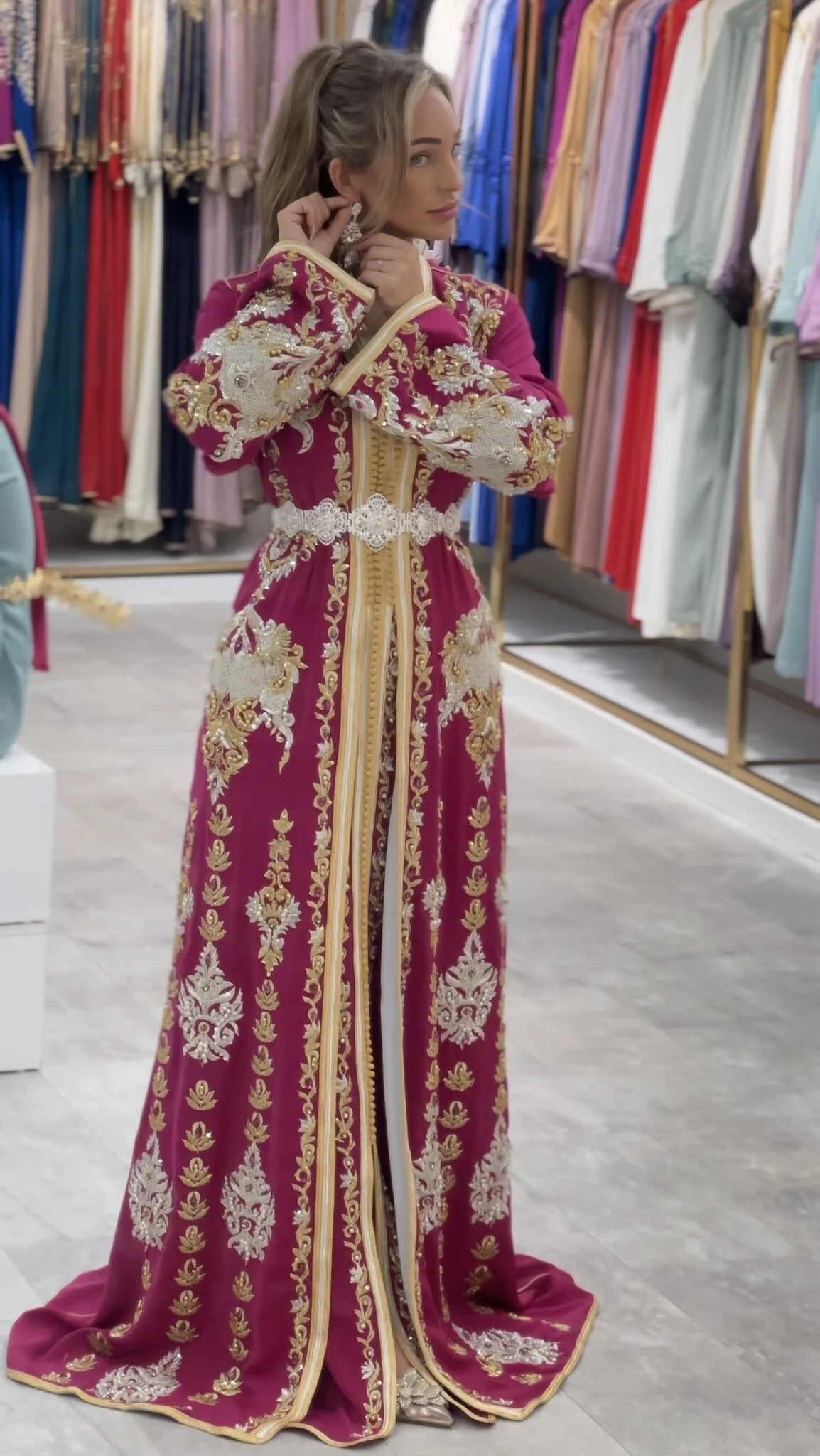 Caftan Nisrine Magenta - Image 4