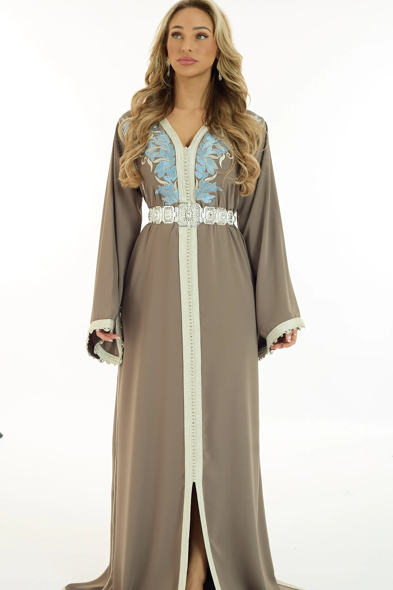 Caftan Oumaima Nude Blue - Image 2