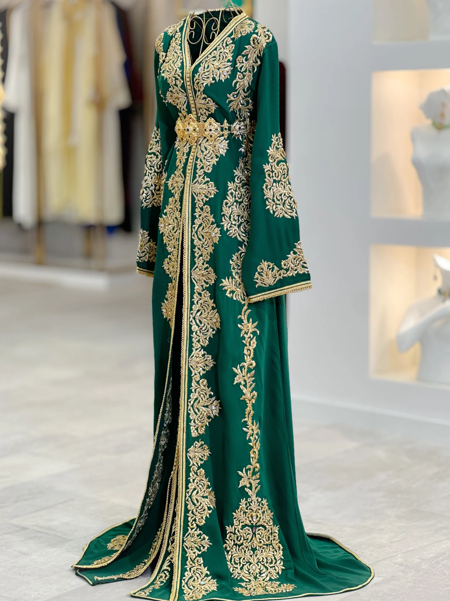 Caftan rinad dark olive green - Image 3