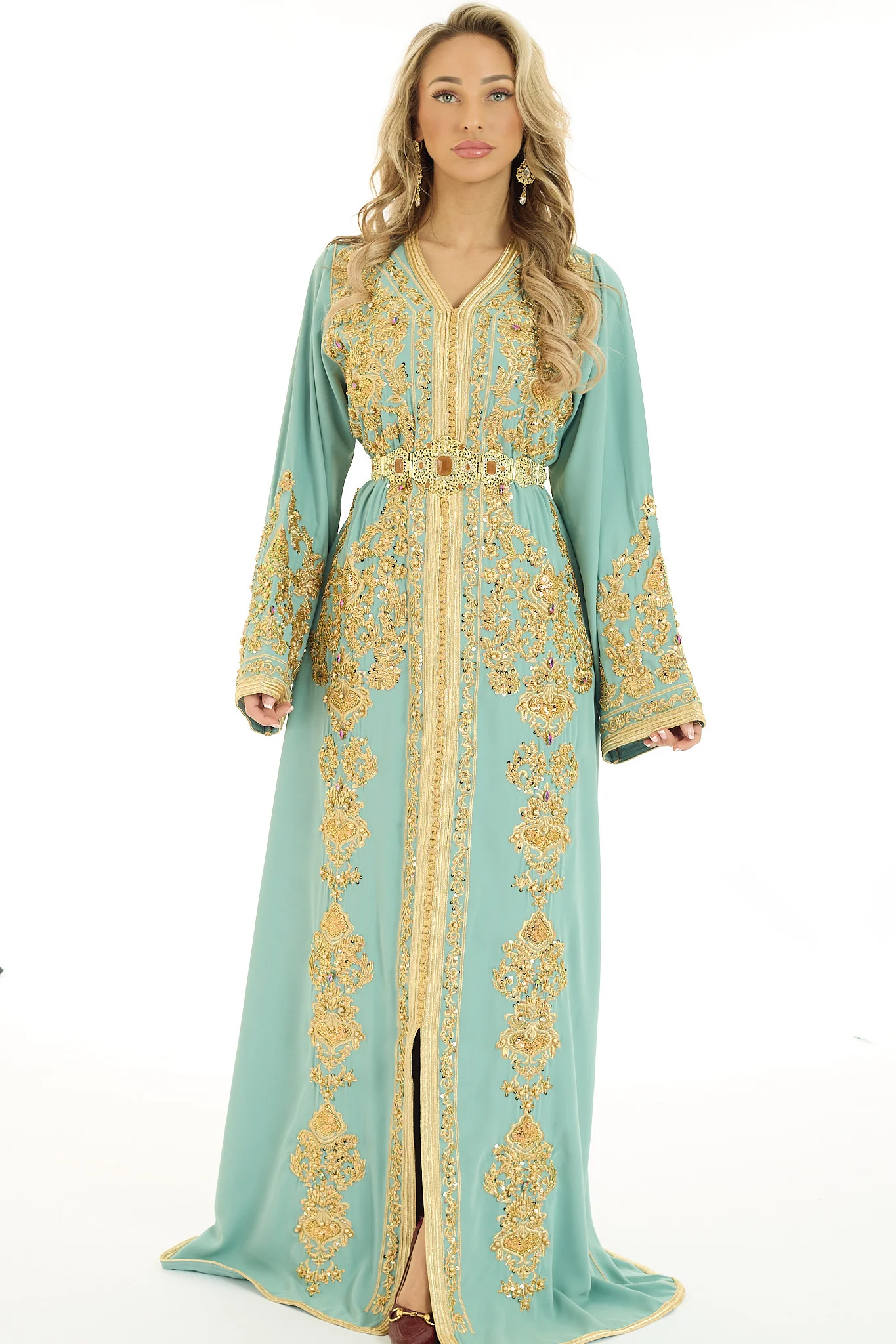 Caftan Souhaila Mintgreen - Image 3