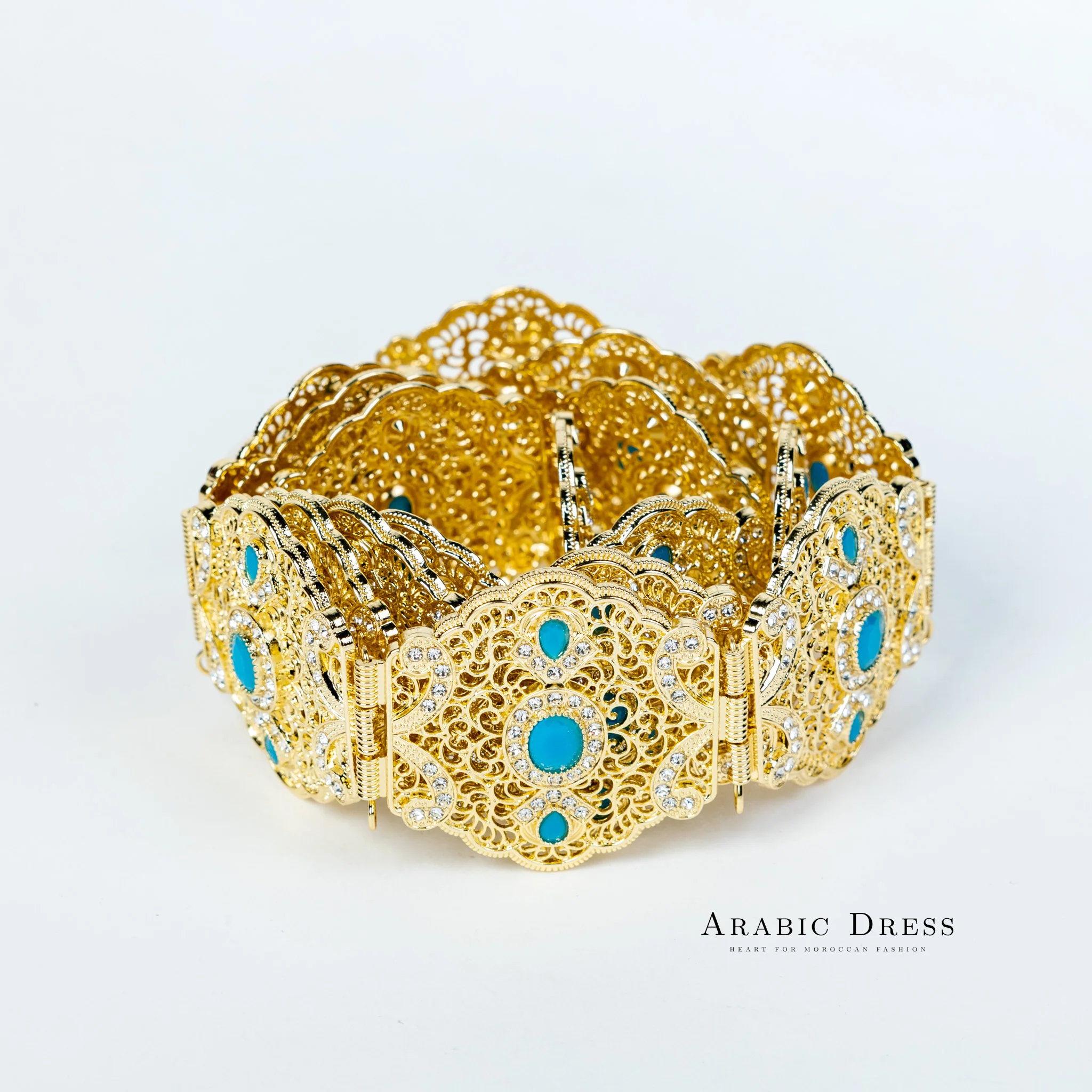 Ahri Gold/Aquablue Belt