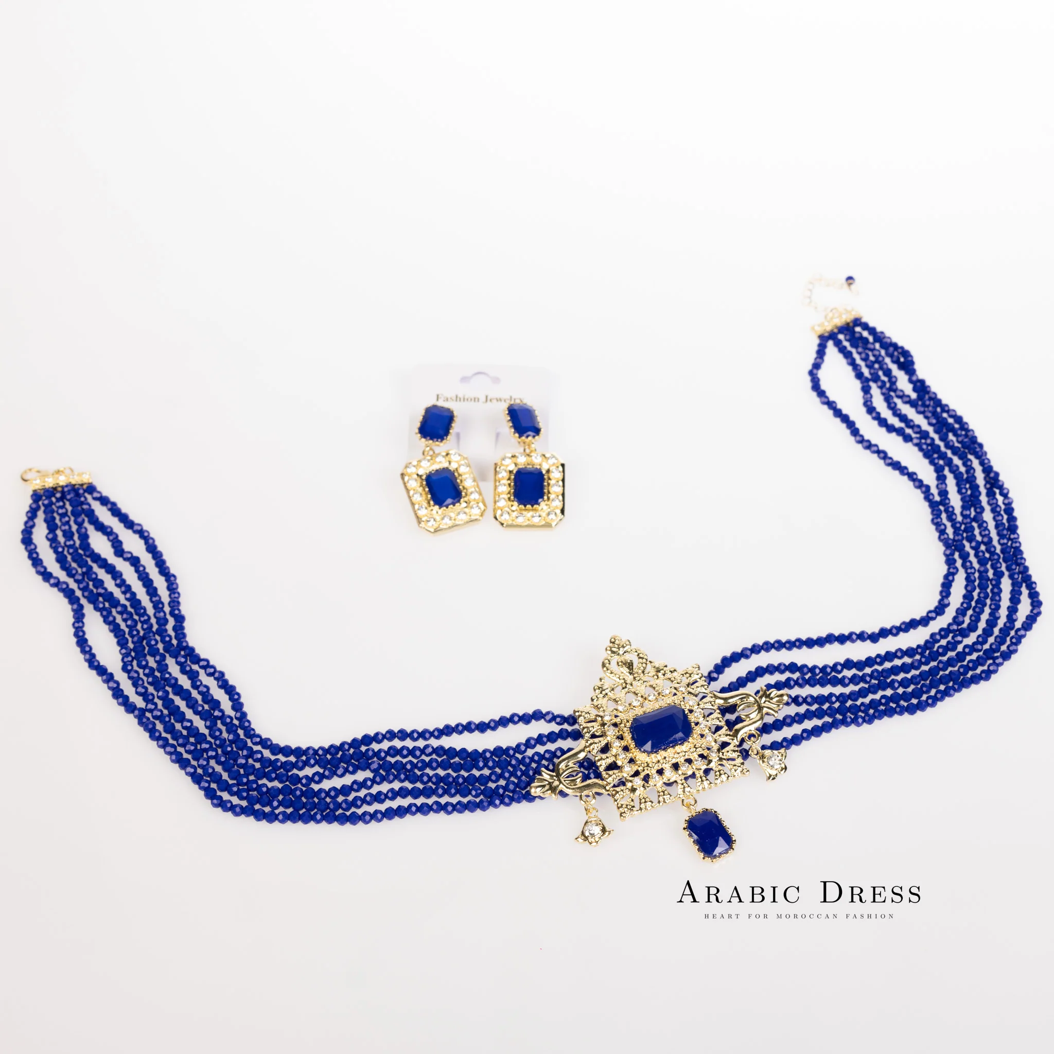Royal blue Youra Necklace set - Image 3
