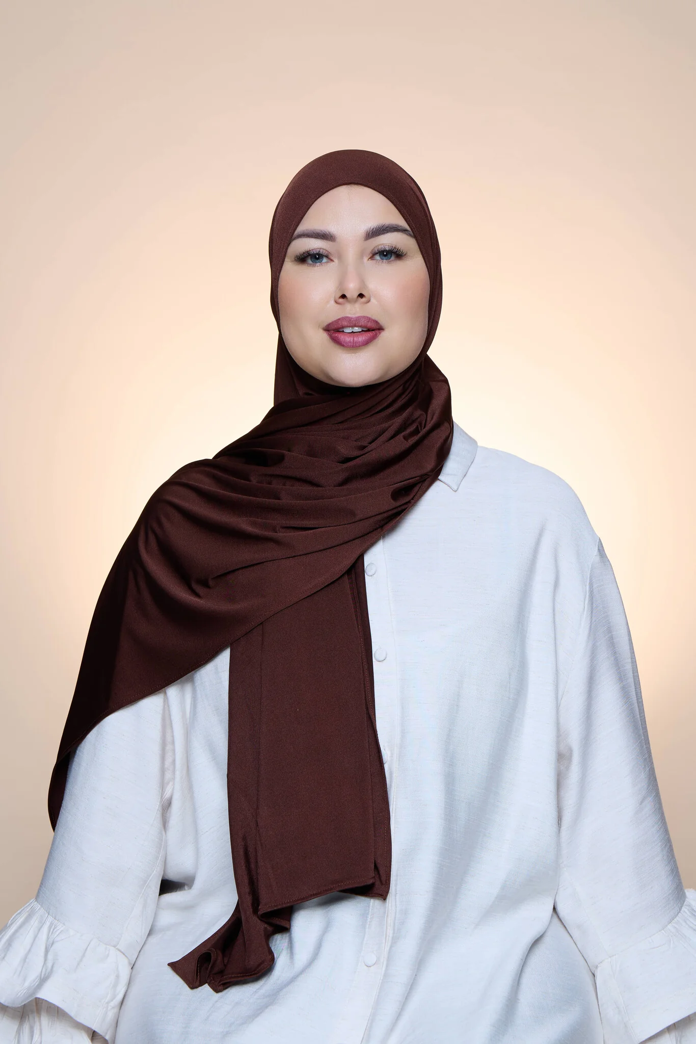 Hijab Premium Satin Mae Brown