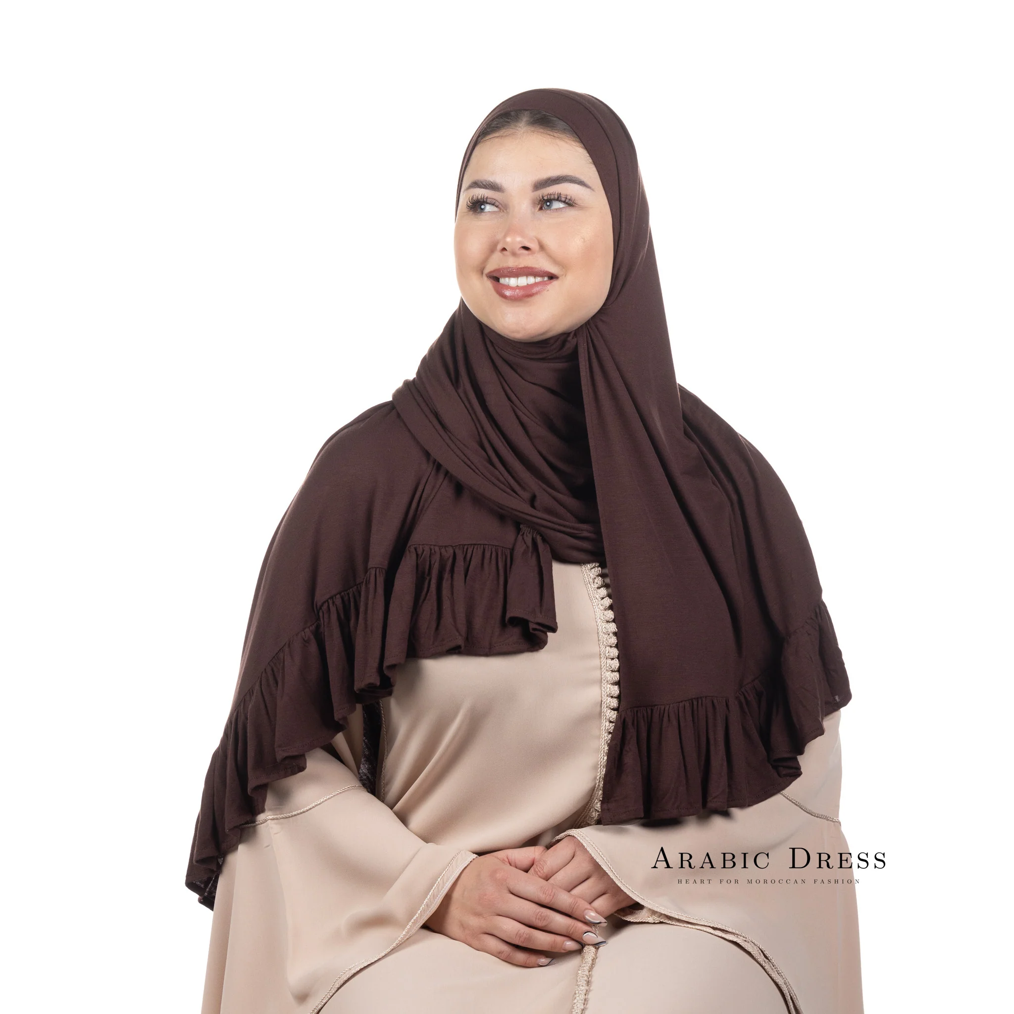 Jersey Hijab Luna old Burgundy - Image 2