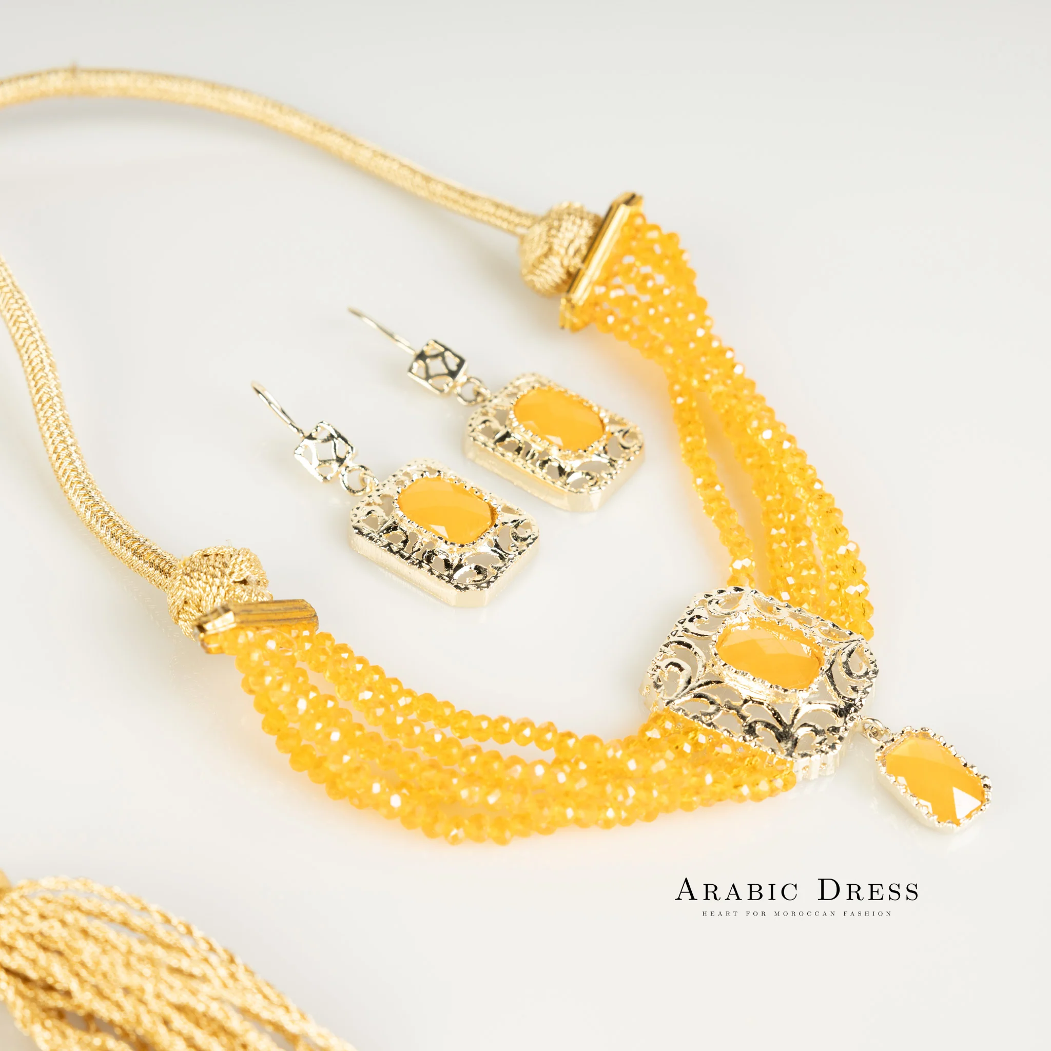 Orange Nifa necklace set - Image 2