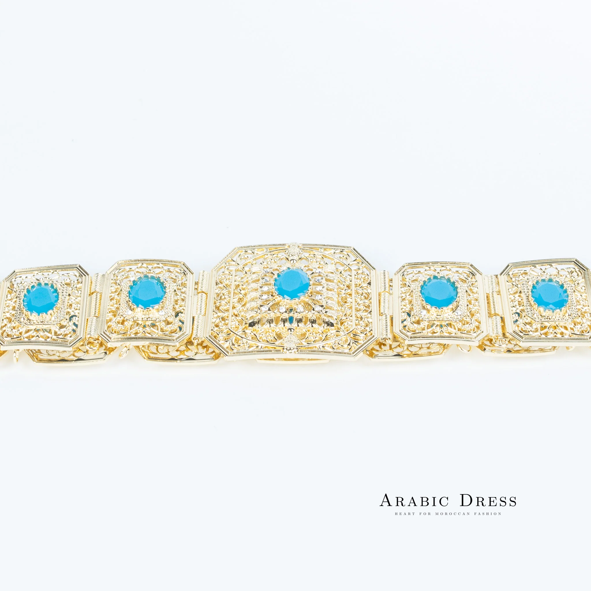 Micha Gold/Aquablue Belt