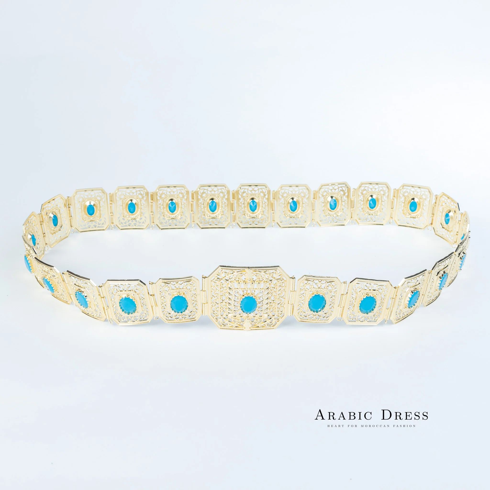 Micha Gold/Aquablue Belt - Image 2