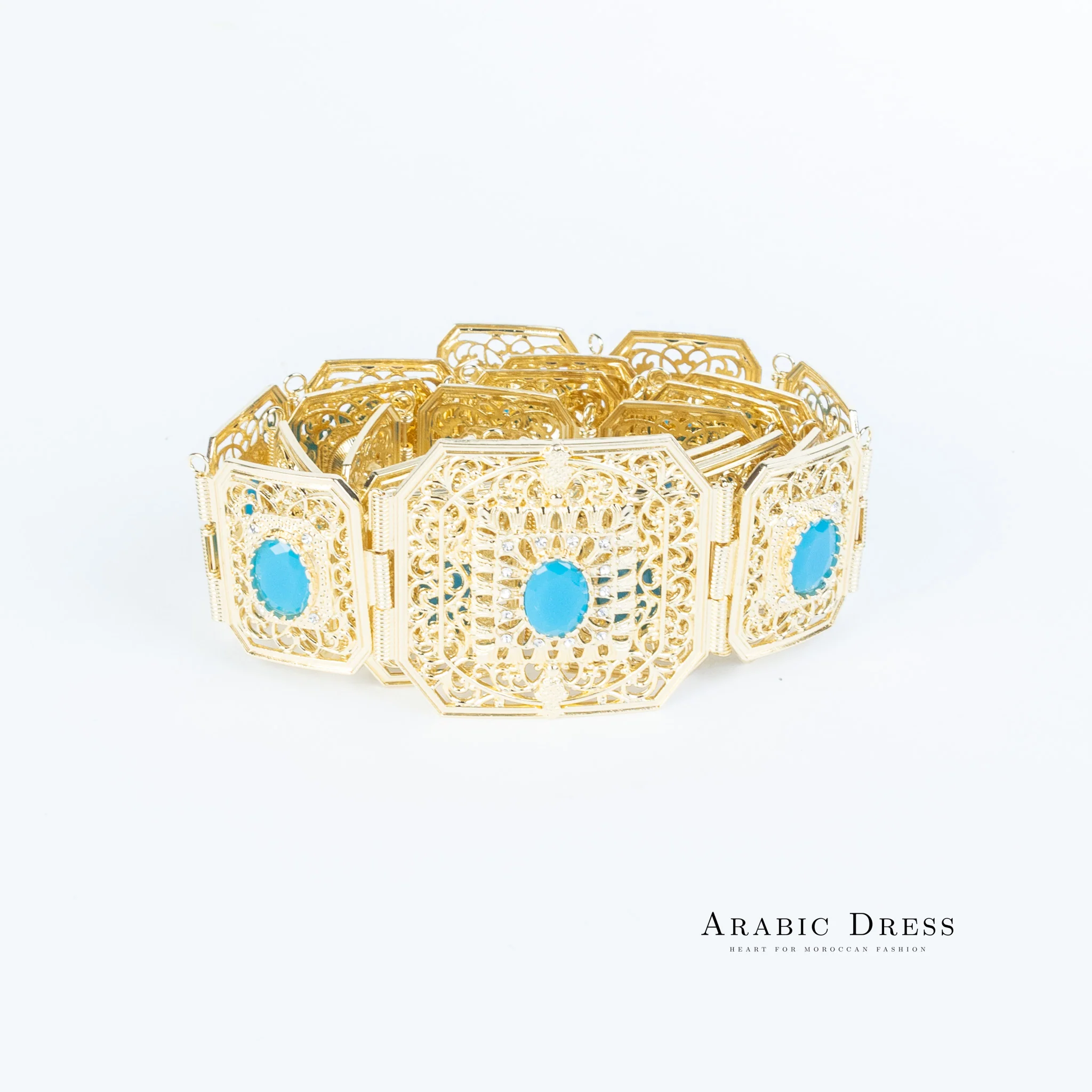 Micha Gold/Aquablue Belt - Image 3