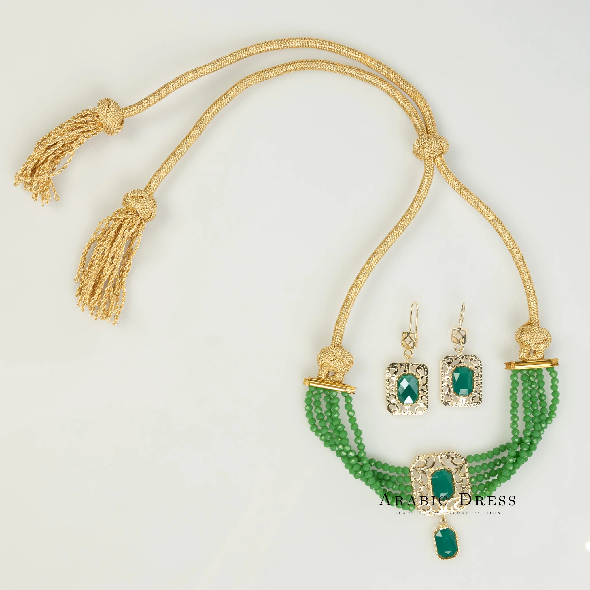 Green Nisa necklace set - Image 2