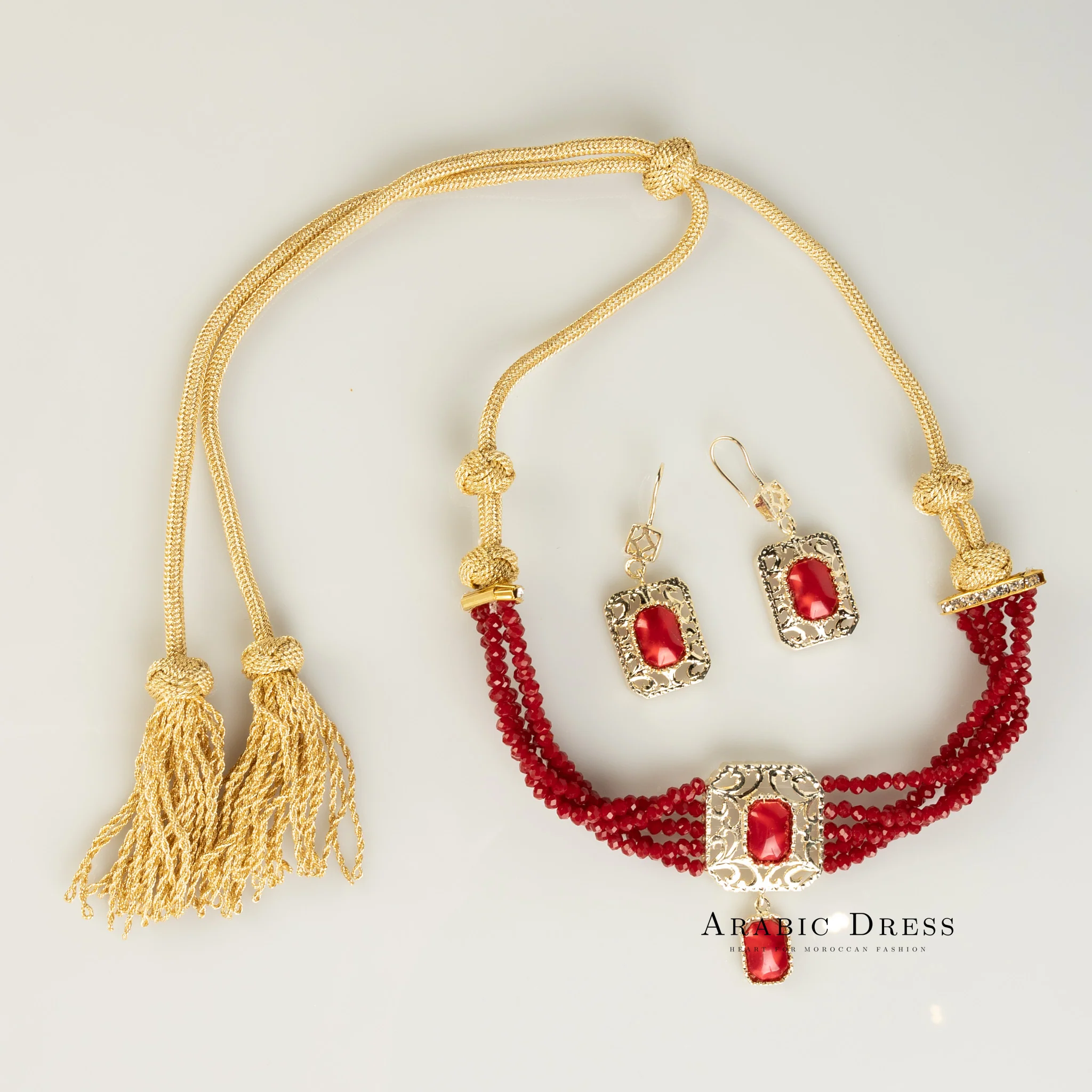 pomegrante Nifa necklace set - Image 4