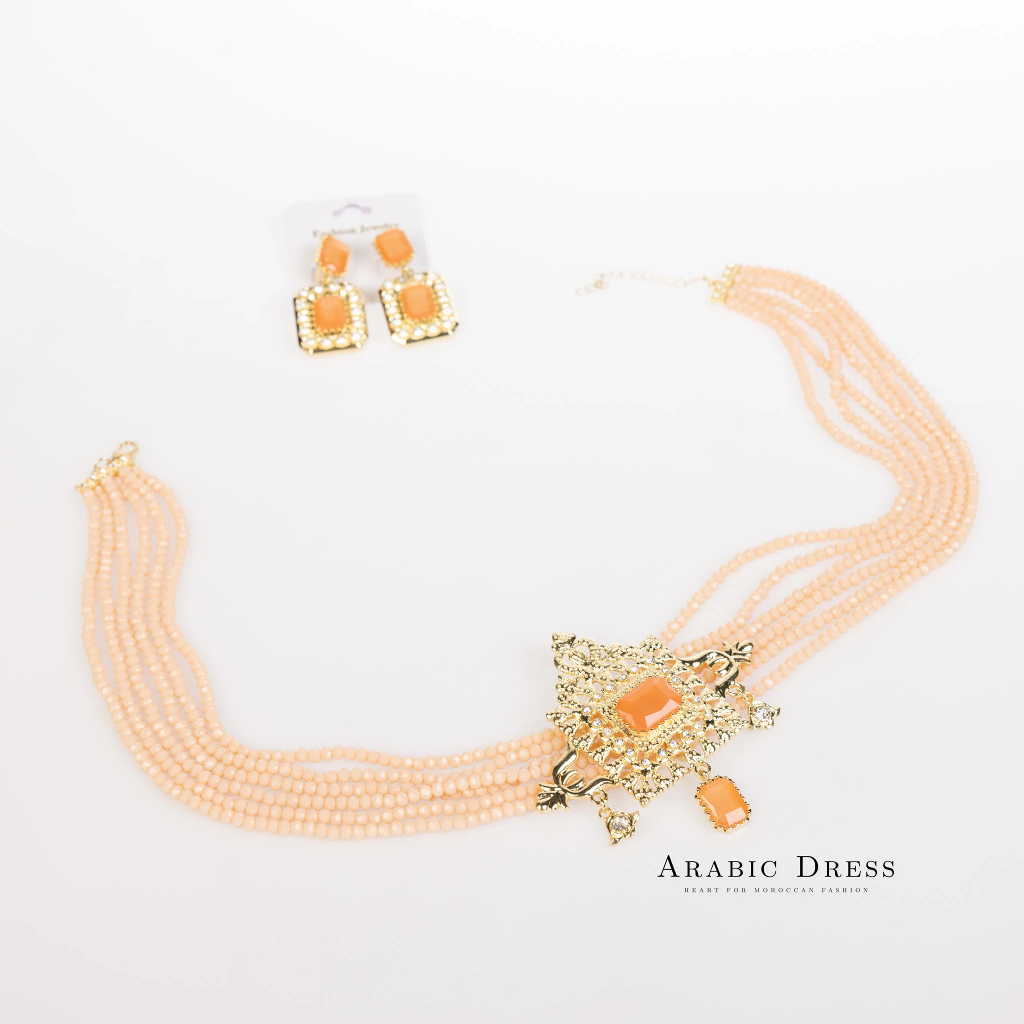 Salmon Youra Necklace set - Image 3