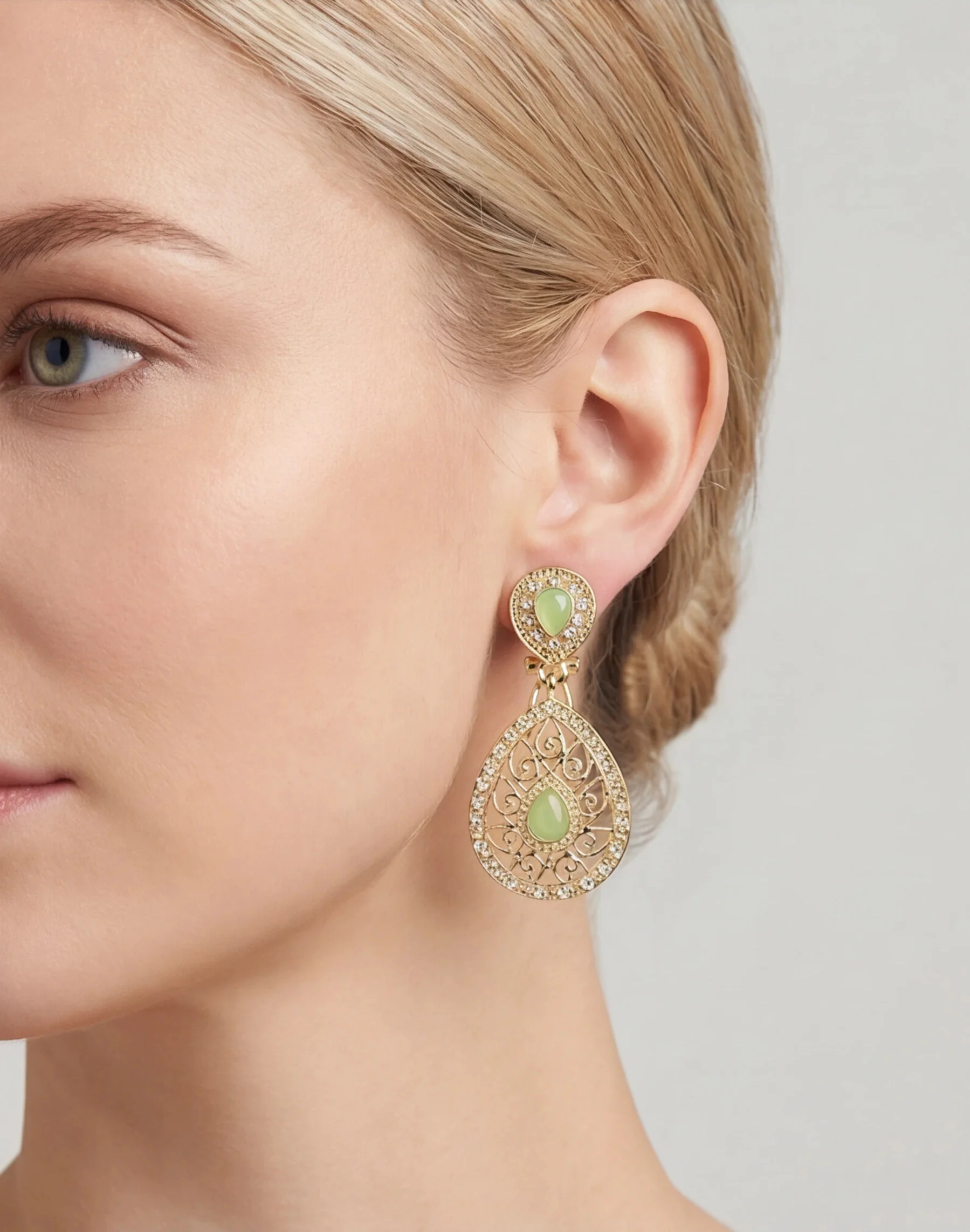 Earrings Tr Light Green