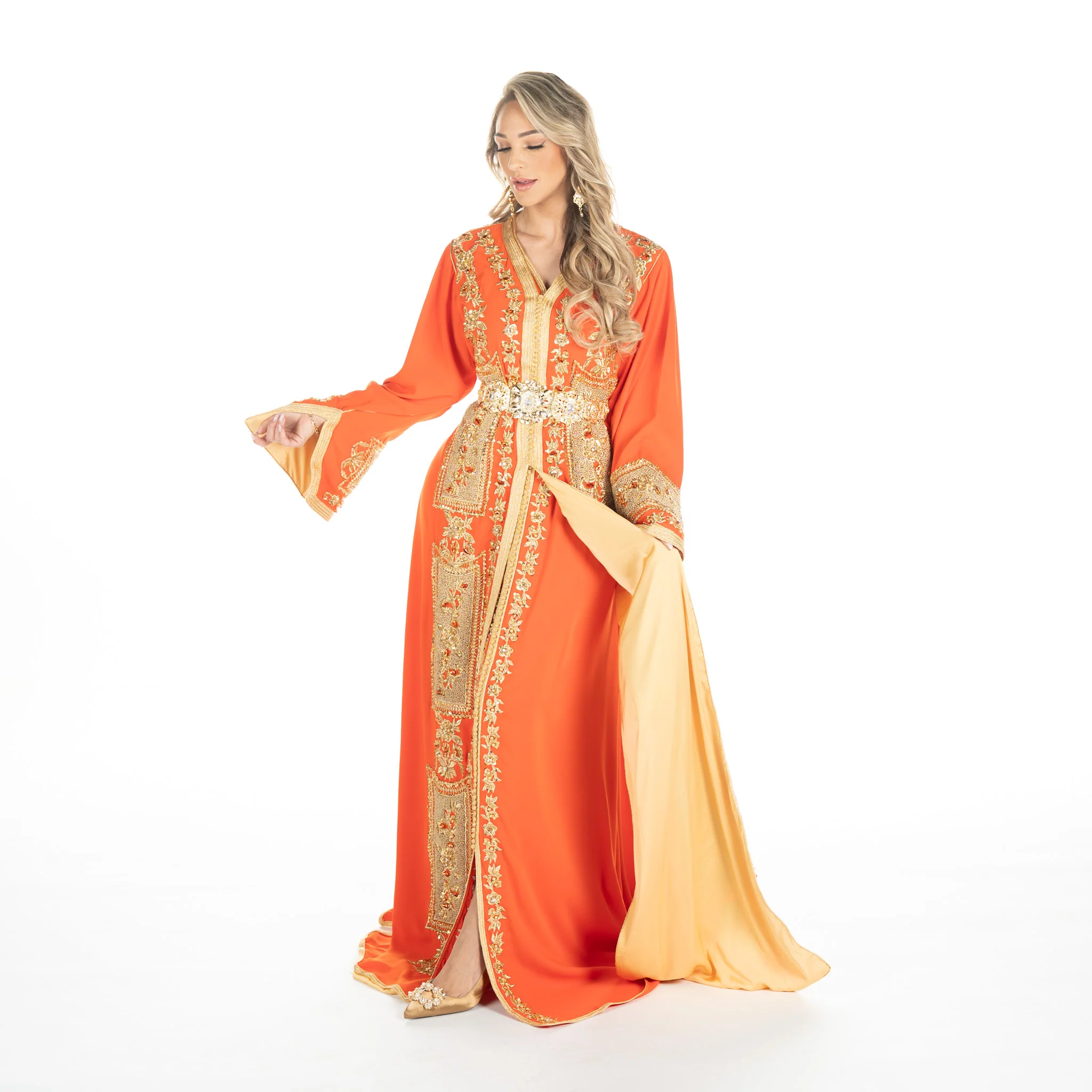 Exclusieve Caftan Levi Orange - Image 4
